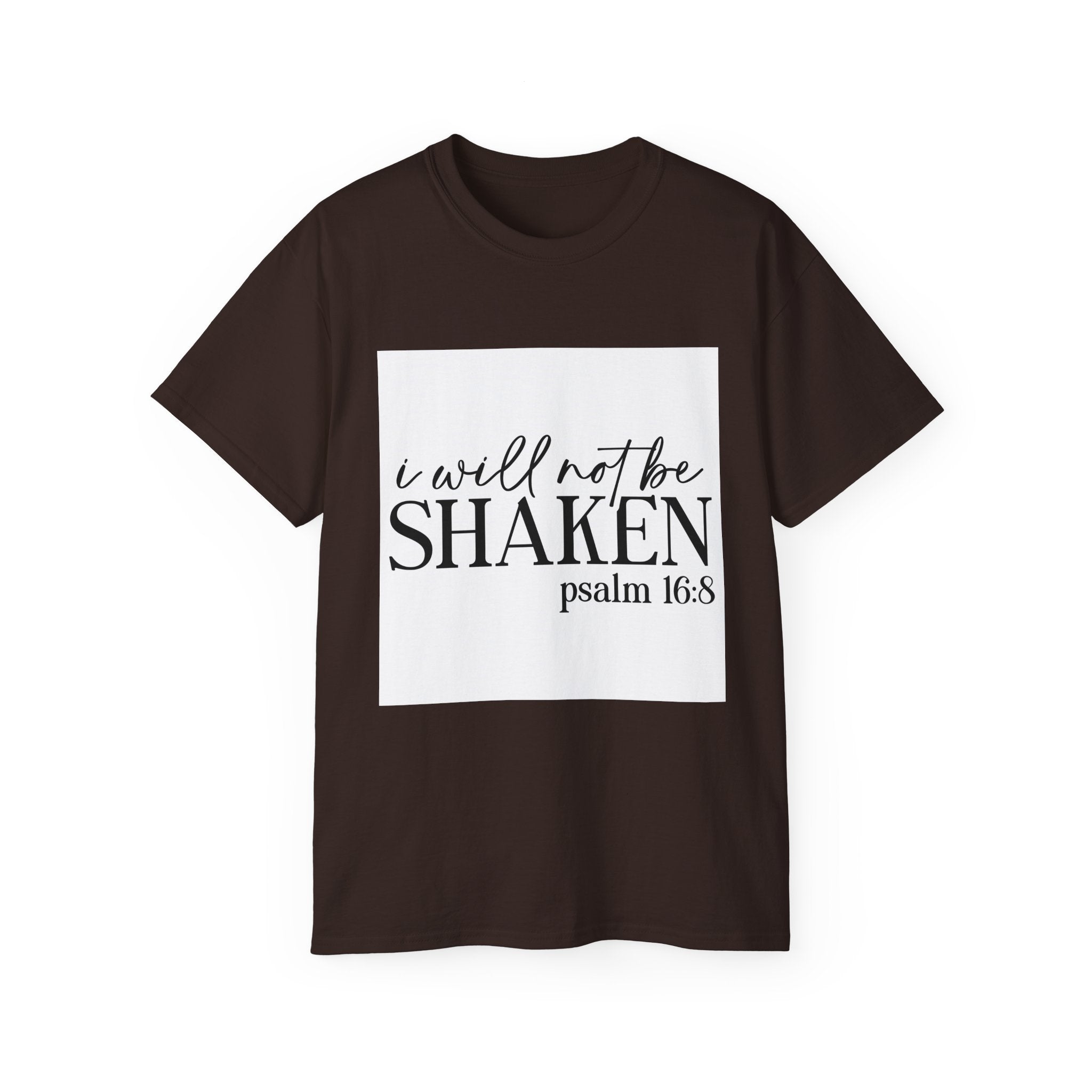 Unisex I will not be shaken Tee - Inspirational Casual Wear, Christian T-Shirt, Motivational Gift, Faith-Based Apparel, Everyday Comfort - Gallory Hive