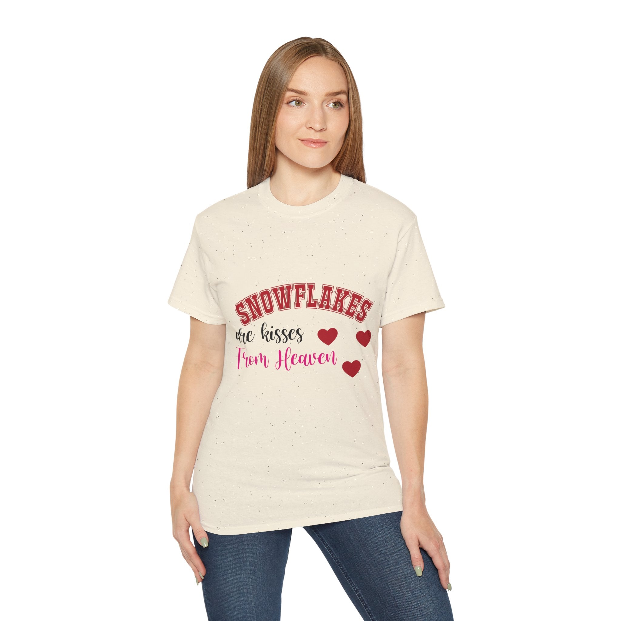 Snowflakes & Hearts Christmas T-Shirt | Gallory Hive