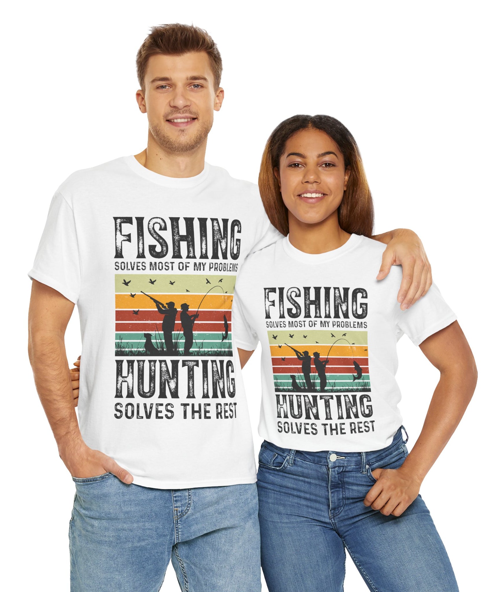 Funny Hunt and Fish Shirt for Men