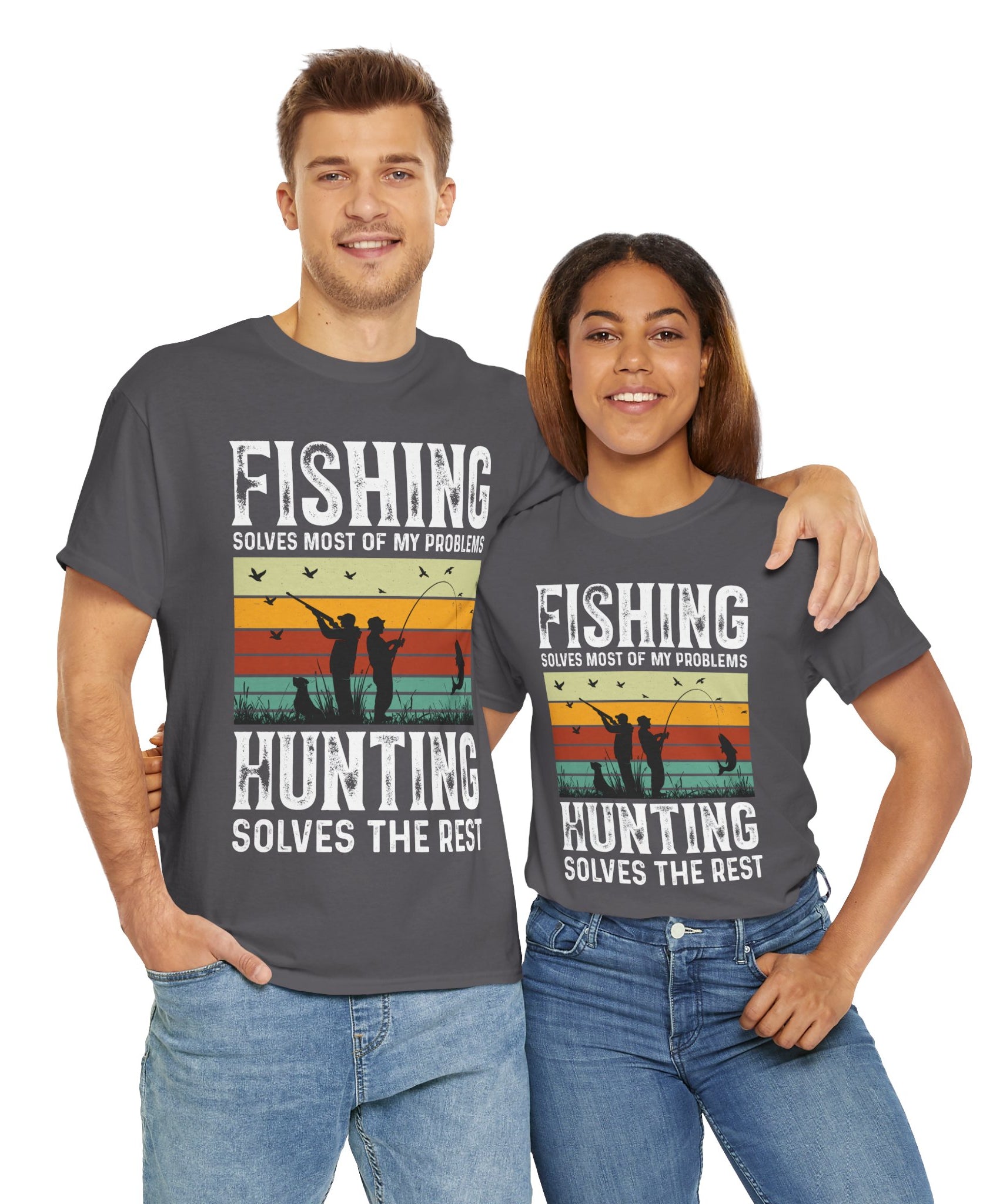Funny Hunt and Fish Shirt for Men