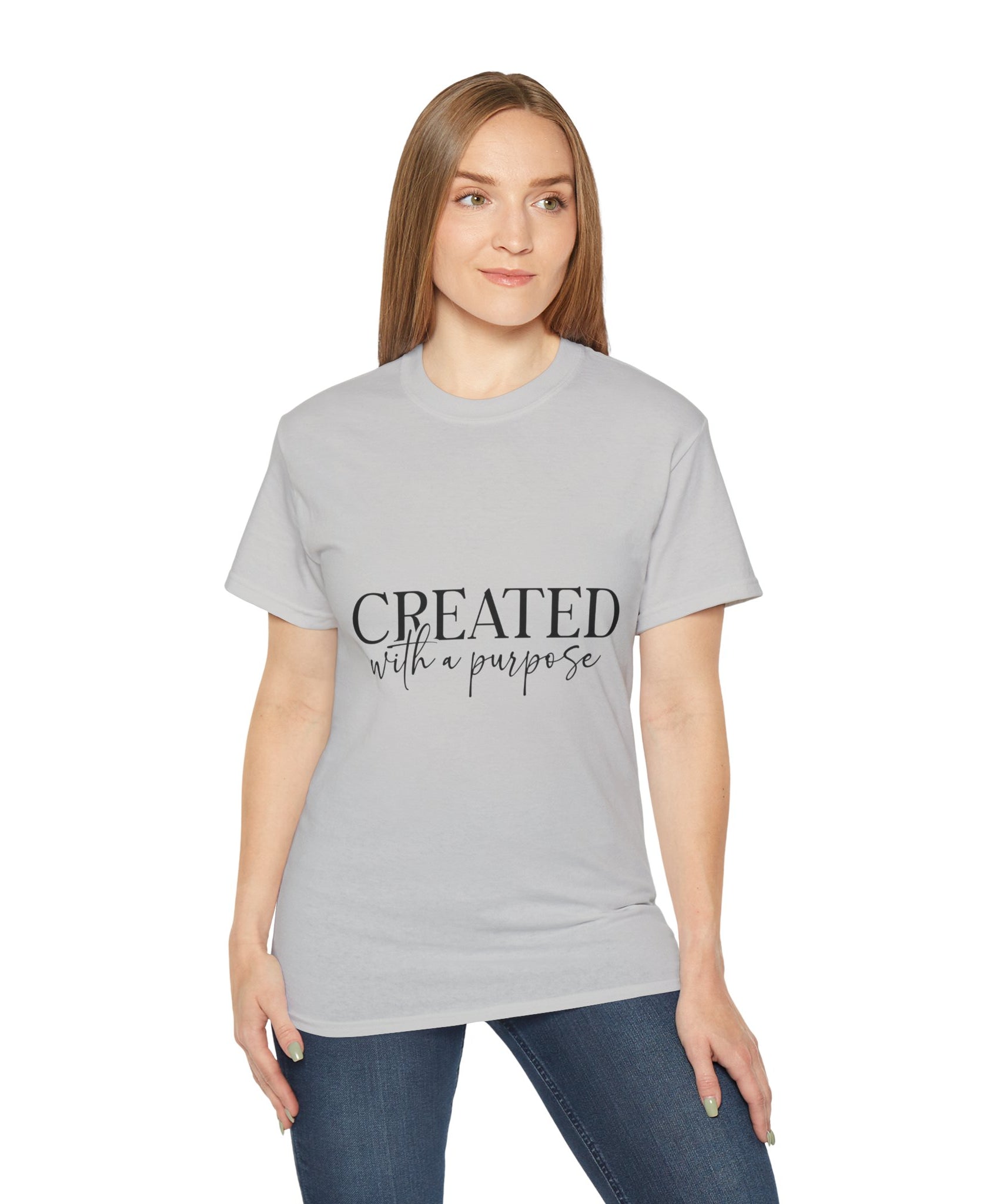 Unisex Created with a Purpose Tee - Inspirational Casual Wear, Christian T-Shirt, Motivational Gift, Faith-Based Apparel, Everyday Comfort - Gallory Hive