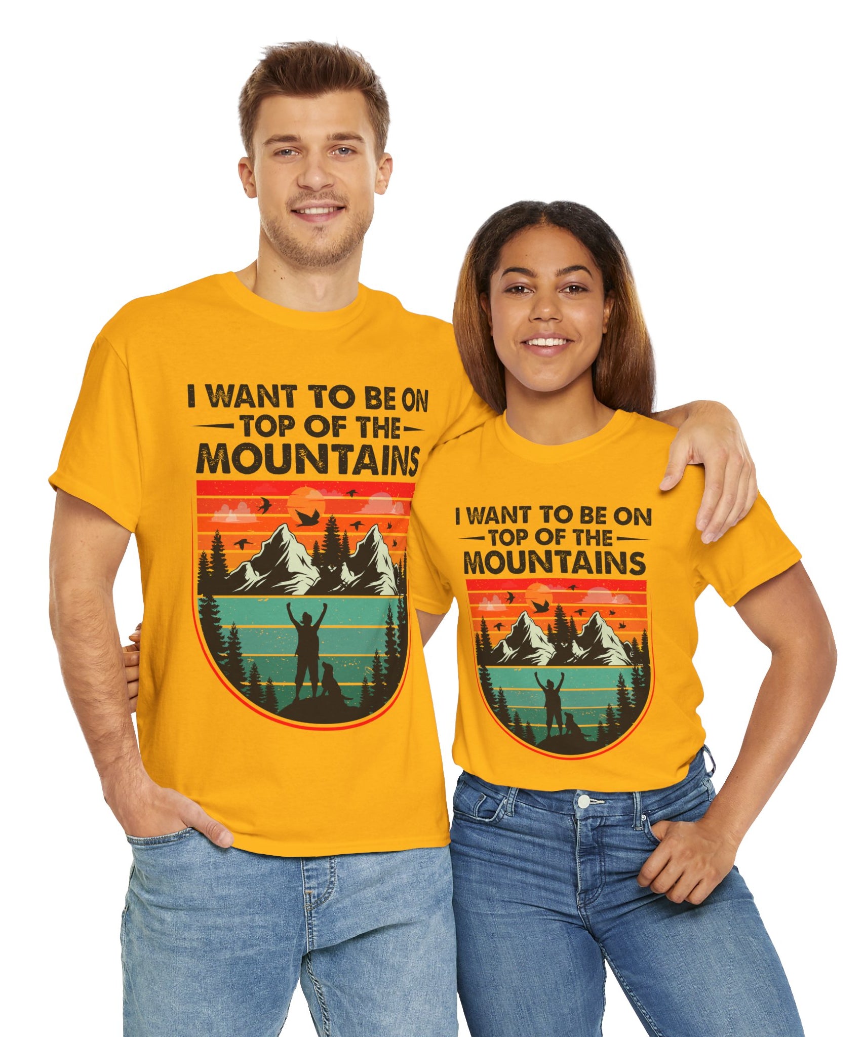 Retro Mountains T-Shirt - Adventure Vibes Tee