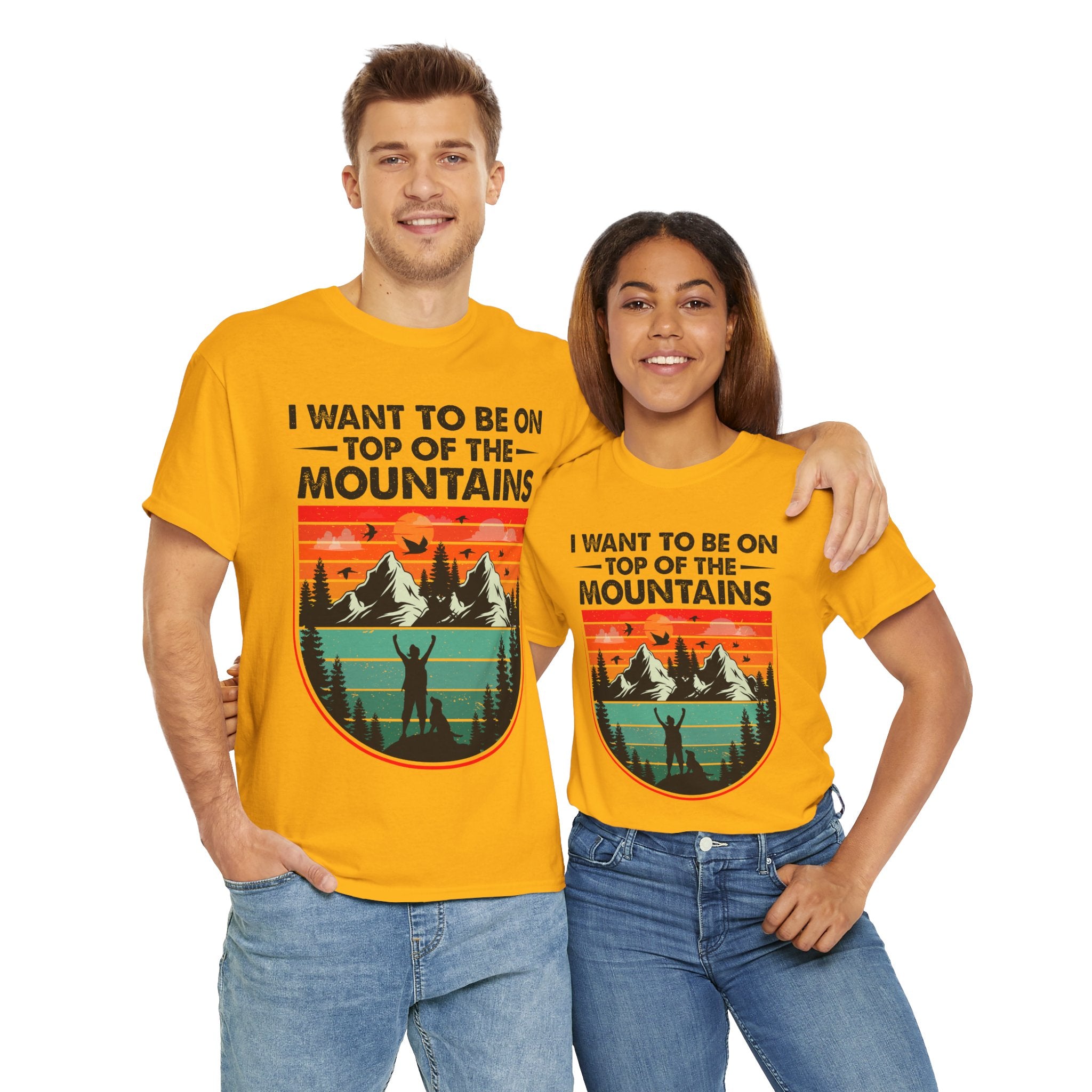 Retro Mountains T-Shirt - Adventure Vibes Tee