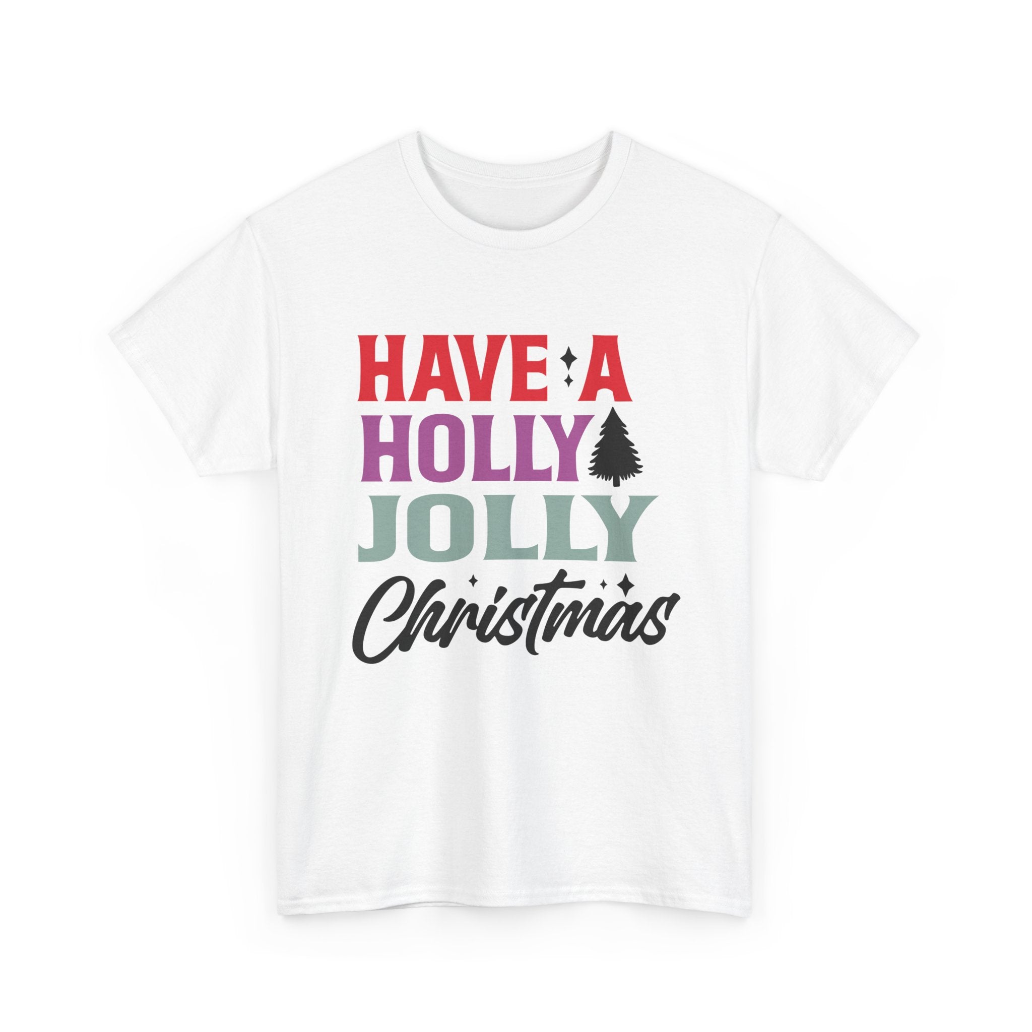 Festive Holly Jolly Christmas Graphic Tee | Gallory Hive