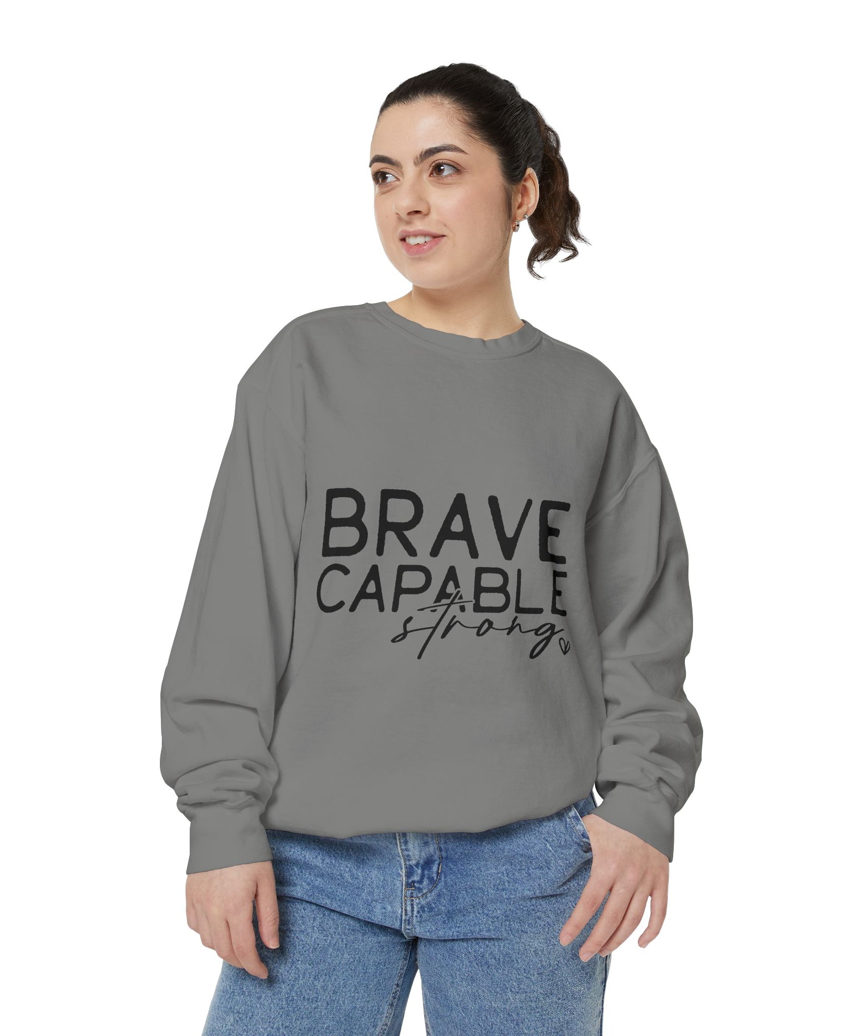 Minimalist Brave Capable Strong Crewneck Sweatshirt