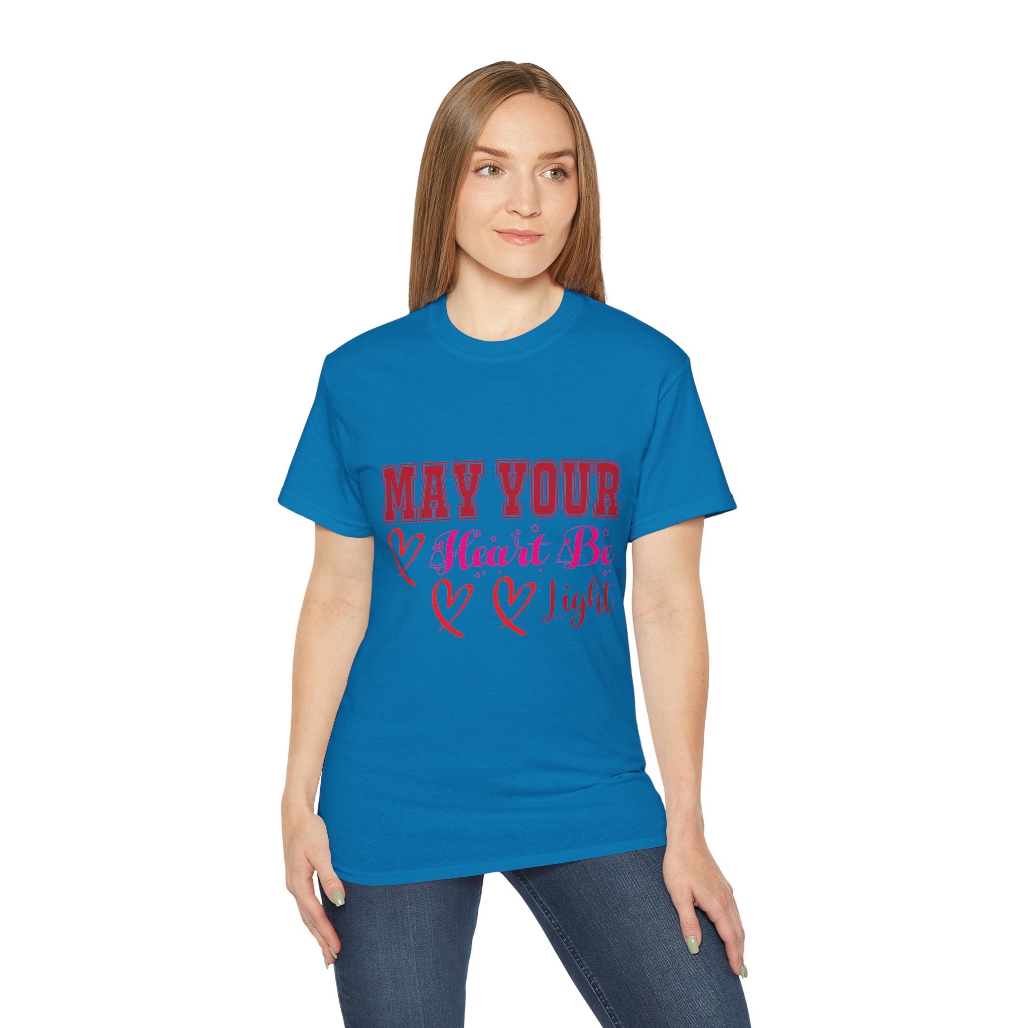 May Your Heart Be Light Christmas T-Shirt | Gallory Hive