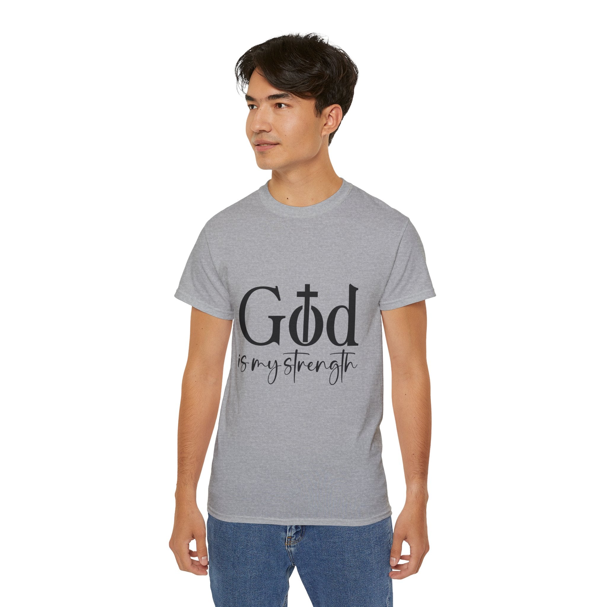 Unisex God is My Strength Tee - Inspirational Casual Wear, Christian T-Shirt, Motivational Gift, Faith-Based Apparel, Everyday Comfort