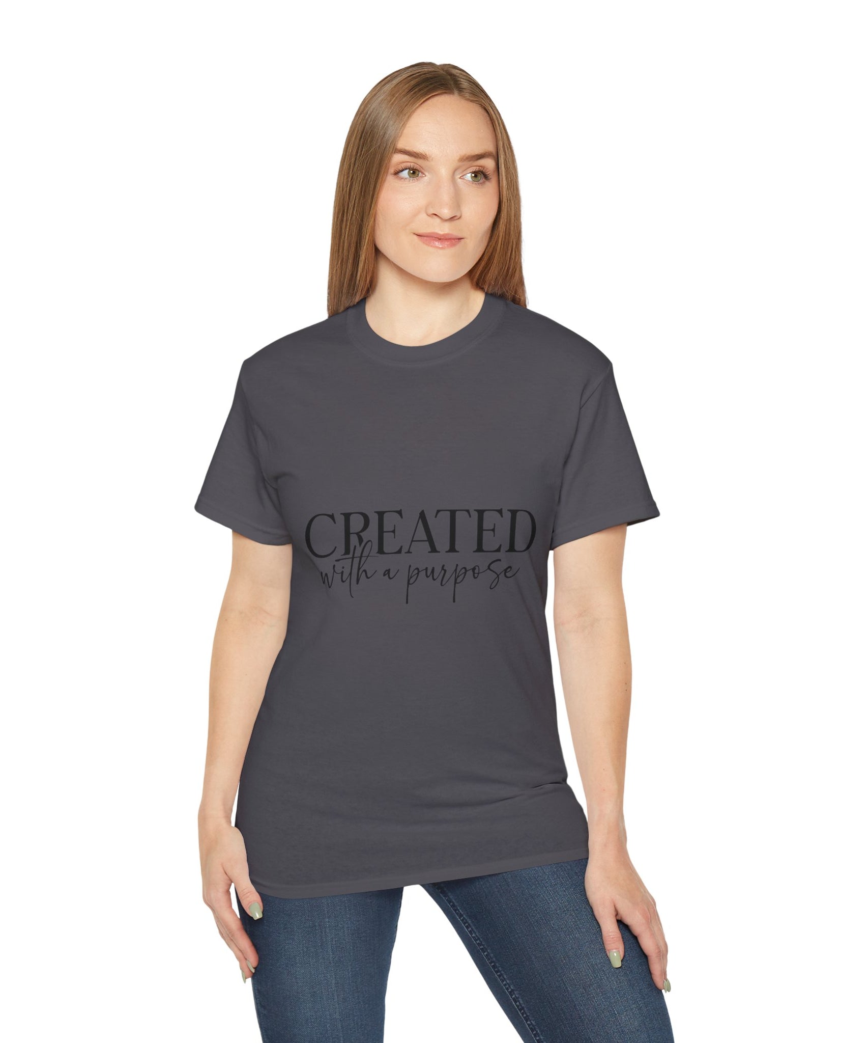 Unisex Created with a Purpose Tee - Inspirational Casual Wear, Christian T-Shirt, Motivational Gift, Faith-Based Apparel, Everyday Comfort - Gallory Hive