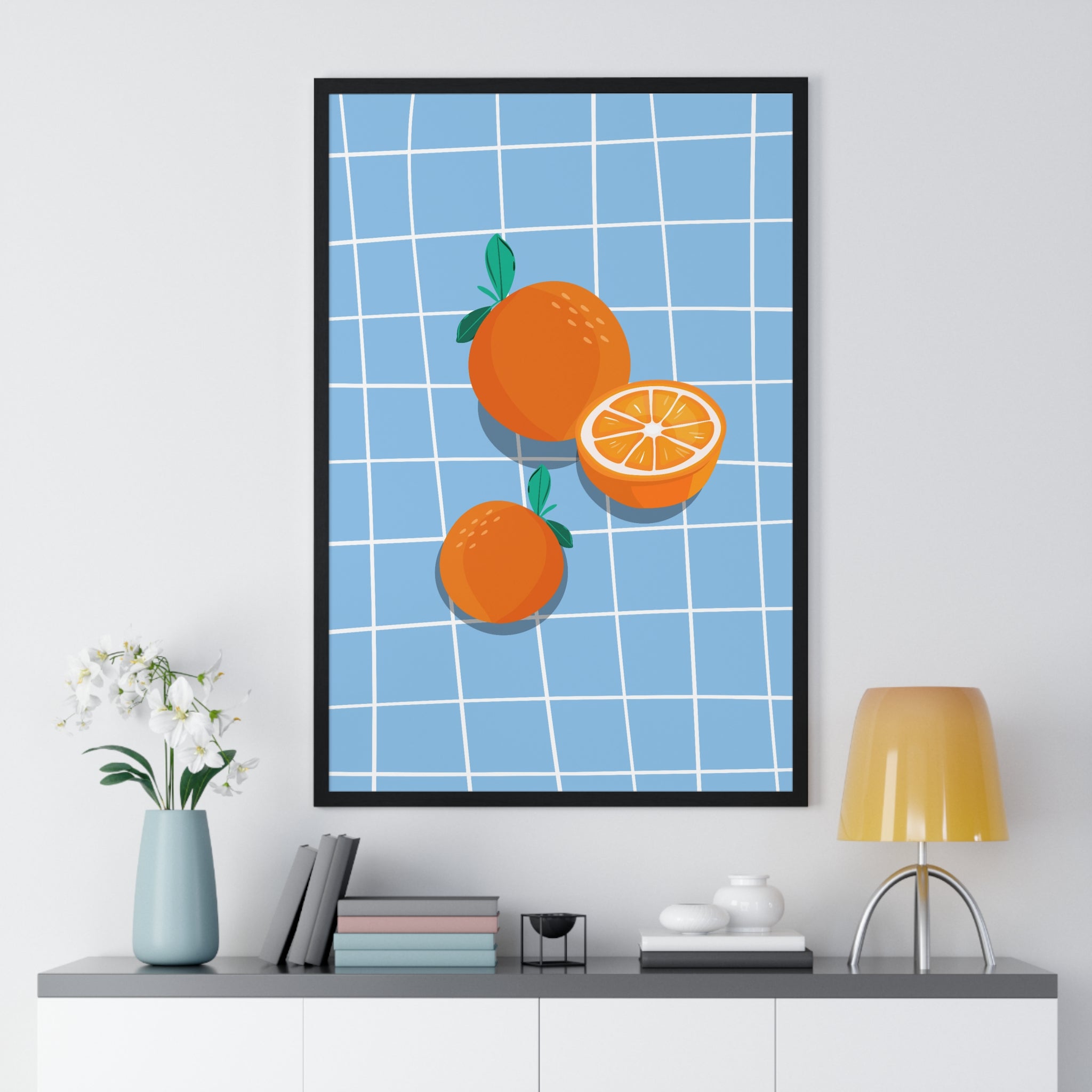 Citrus Wall Art – Framed Orange Fruit Print | Gallory Hive