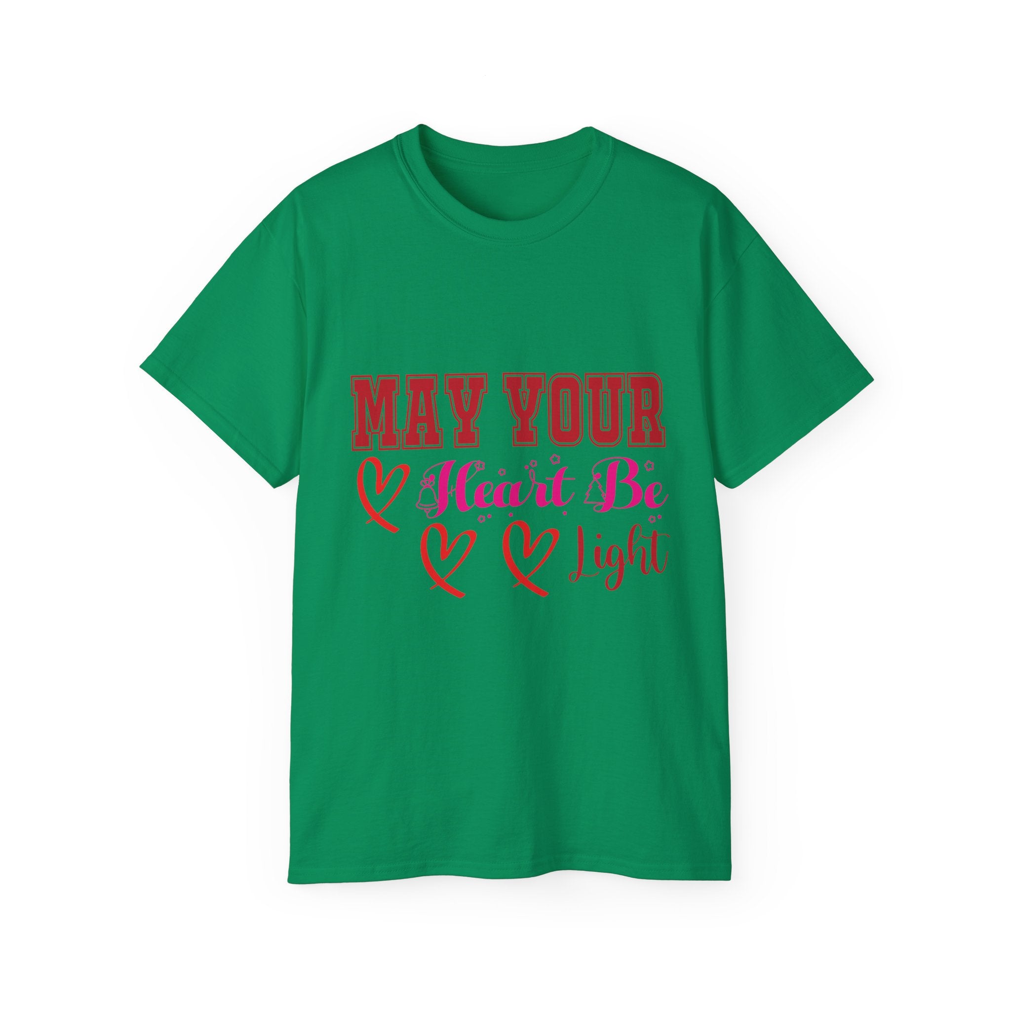 May Your Heart Be Light Christmas T-Shirt | Gallory Hive