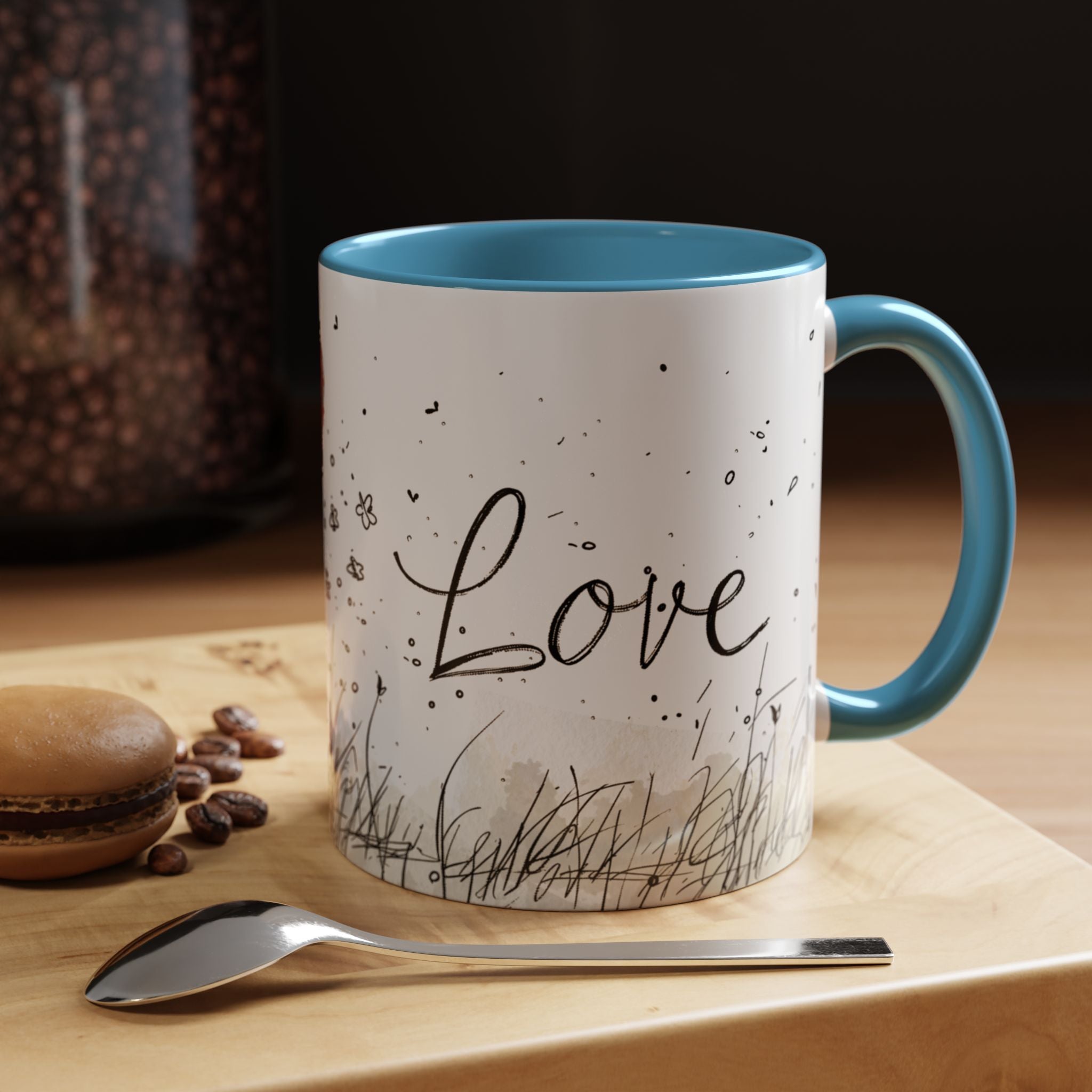 Love Heart Sketch Ceramic Coffee Mug | Gallory Hive