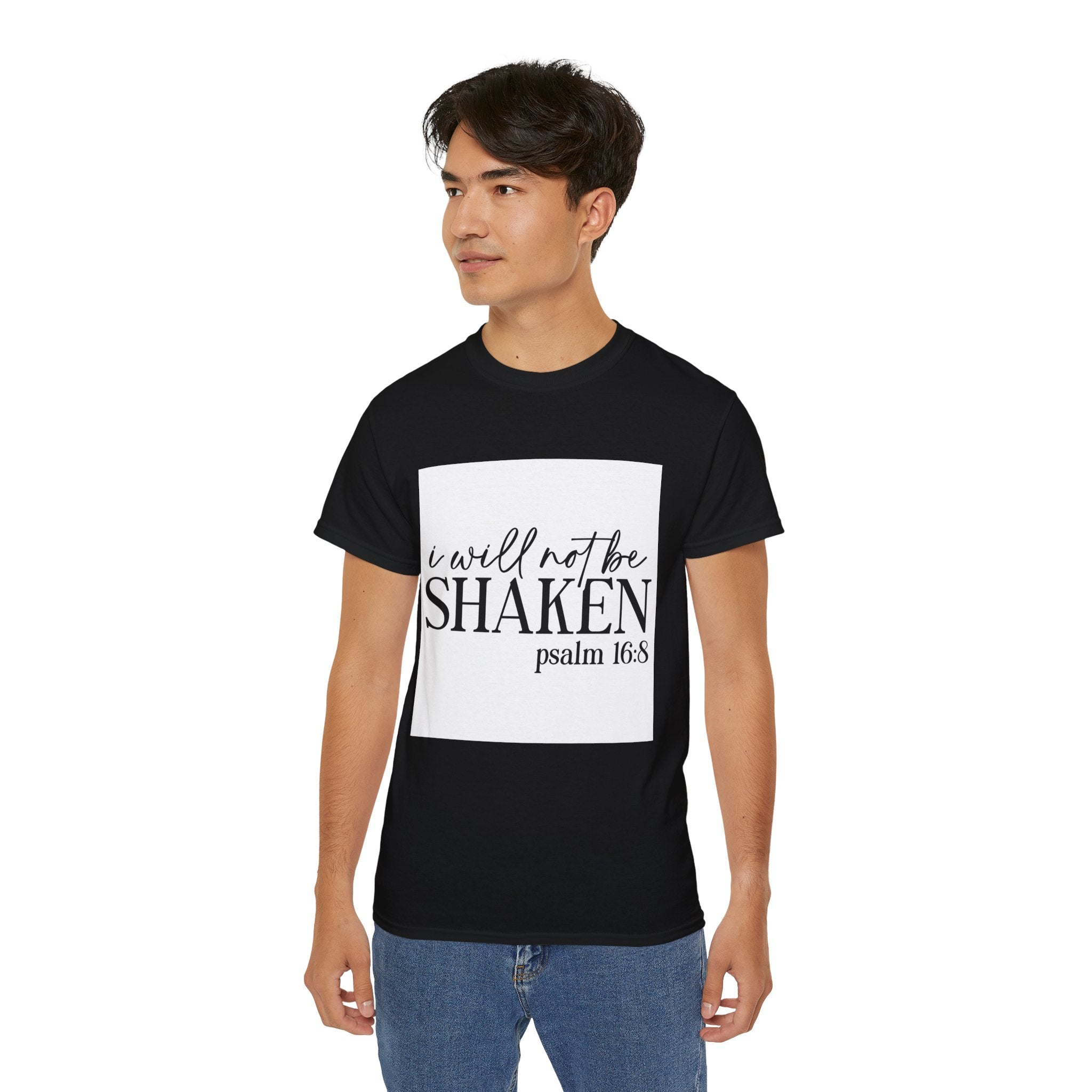 Unisex I will not be shaken Tee - Inspirational Casual Wear, Christian T-Shirt, Motivational Gift, Faith-Based Apparel, Everyday Comfort