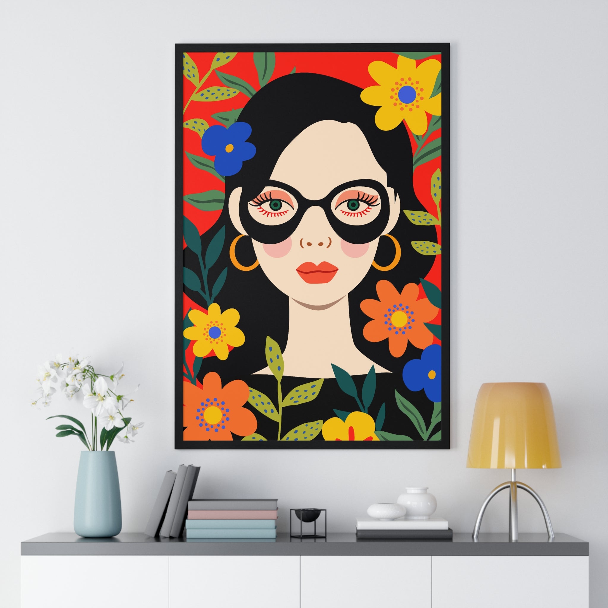 Botanical Portrait Wall Art – Premium Framed Print | Gallory Hive