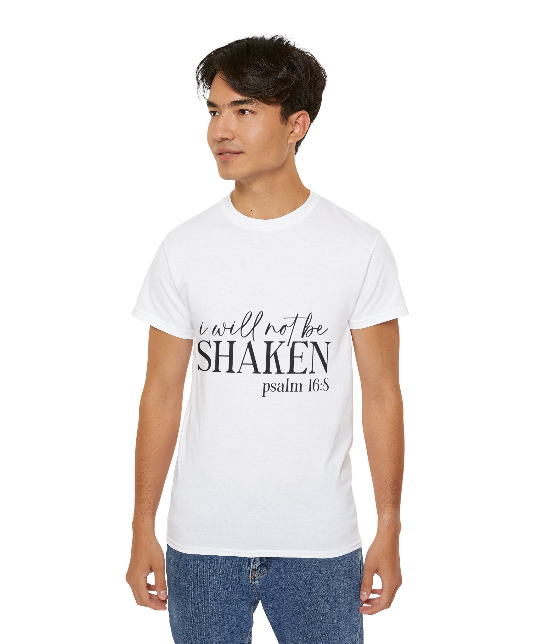 Unisex I will not be shaken Tee - Inspirational Casual Wear, Christian T-Shirt, Motivational Gift, Faith-Based Apparel, Everyday Comfort - Gallory Hive