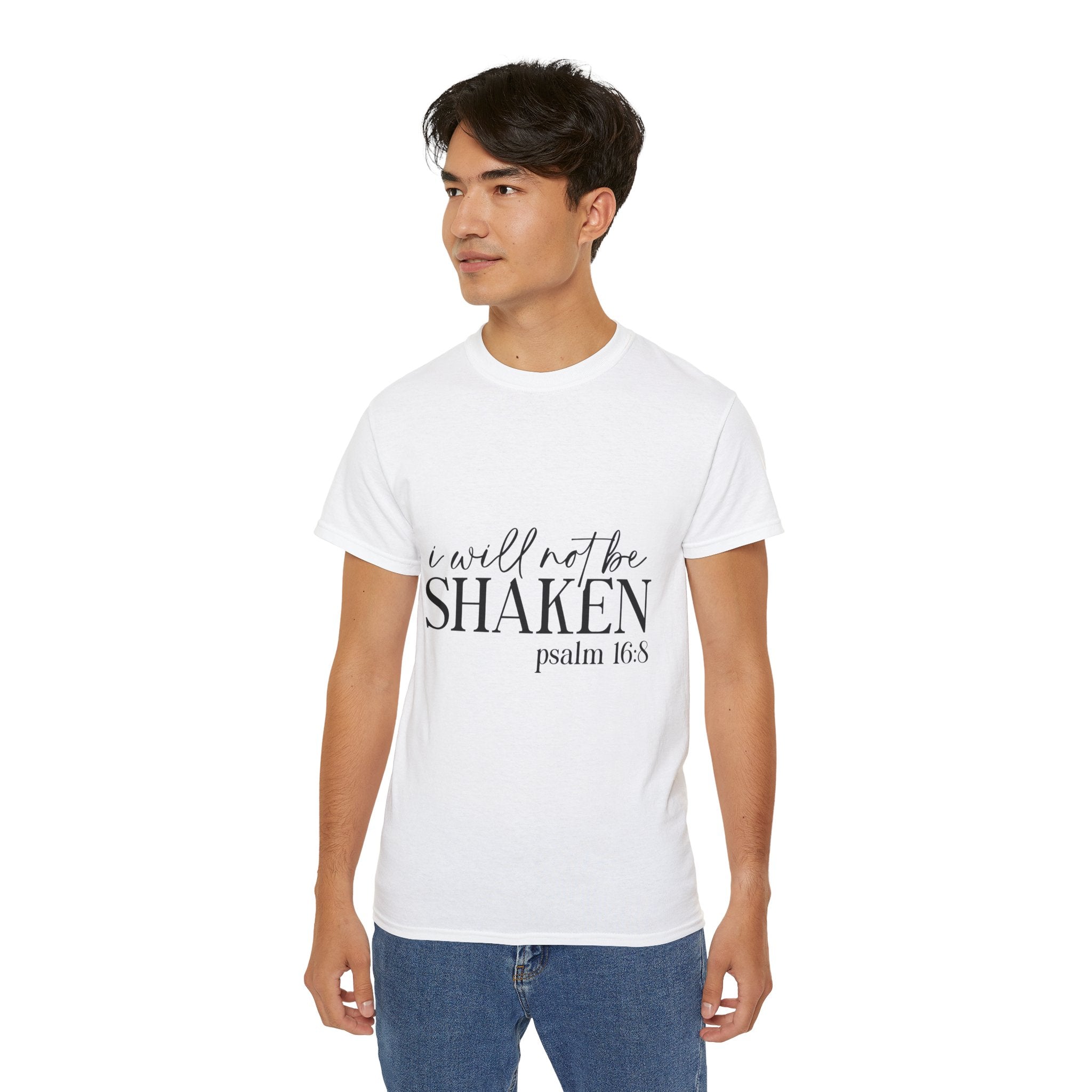 Unisex I will not be shaken Tee - Inspirational Casual Wear, Christian T-Shirt, Motivational Gift, Faith-Based Apparel, Everyday Comfort