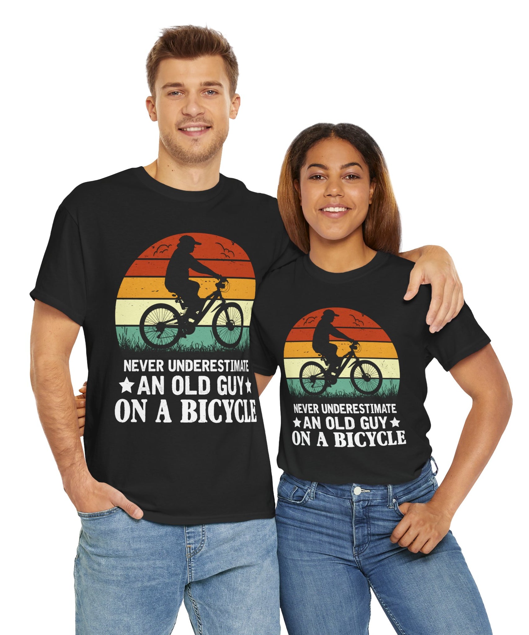 Retro Old Guy On Bicycle Shirt