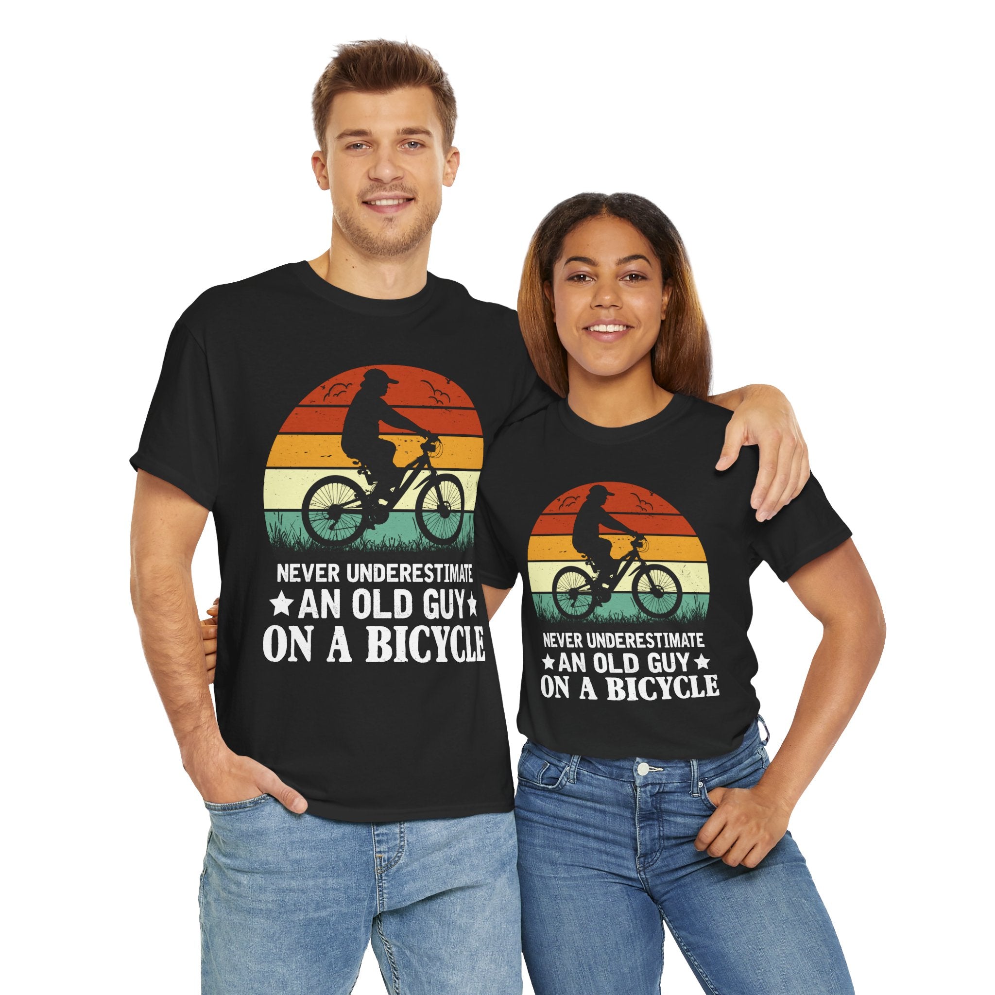 Retro Old Guy On Bicycle Shirt