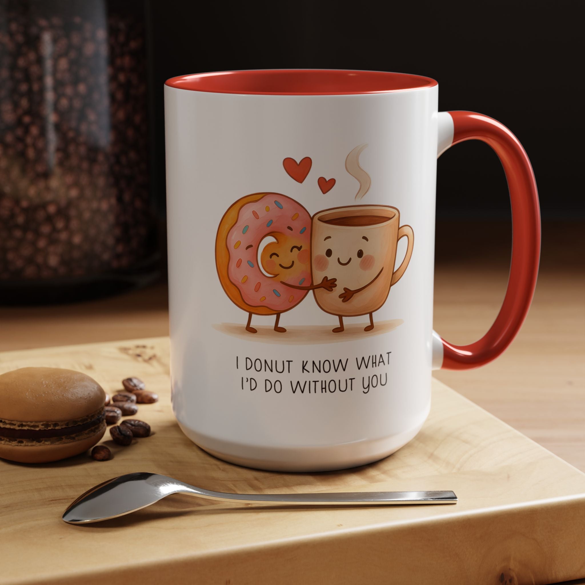 Cute Donut and Coffee Love Ceramic Mug | Gallory Hive
