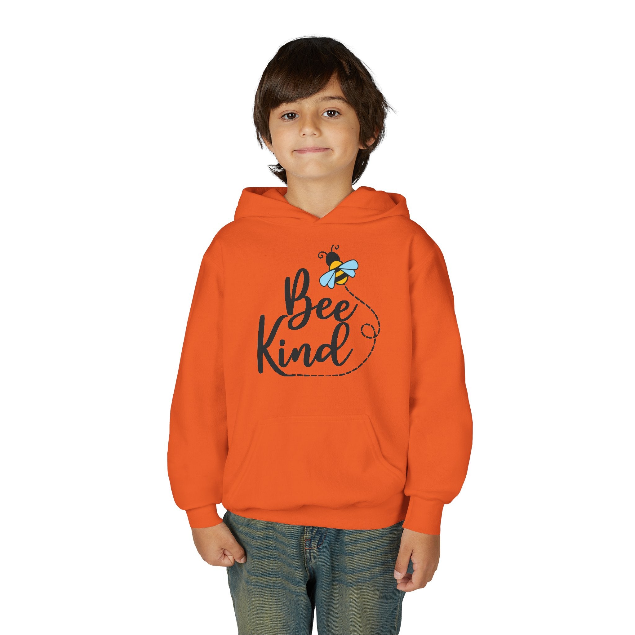 Bee Kind Youth Hooded Sweatshirt - Inspirational Nature Lover Apparel