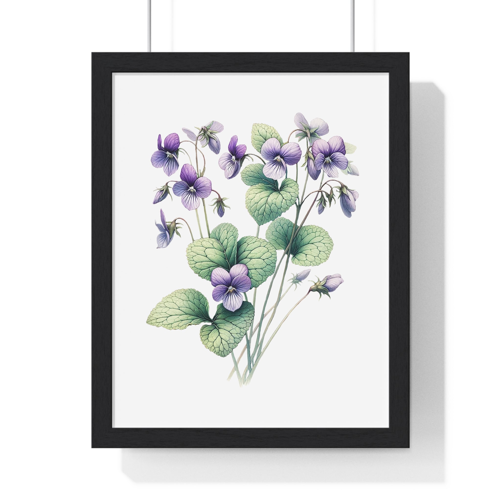 Violet Birth Month Flower – February Wooden Framed Wall Art