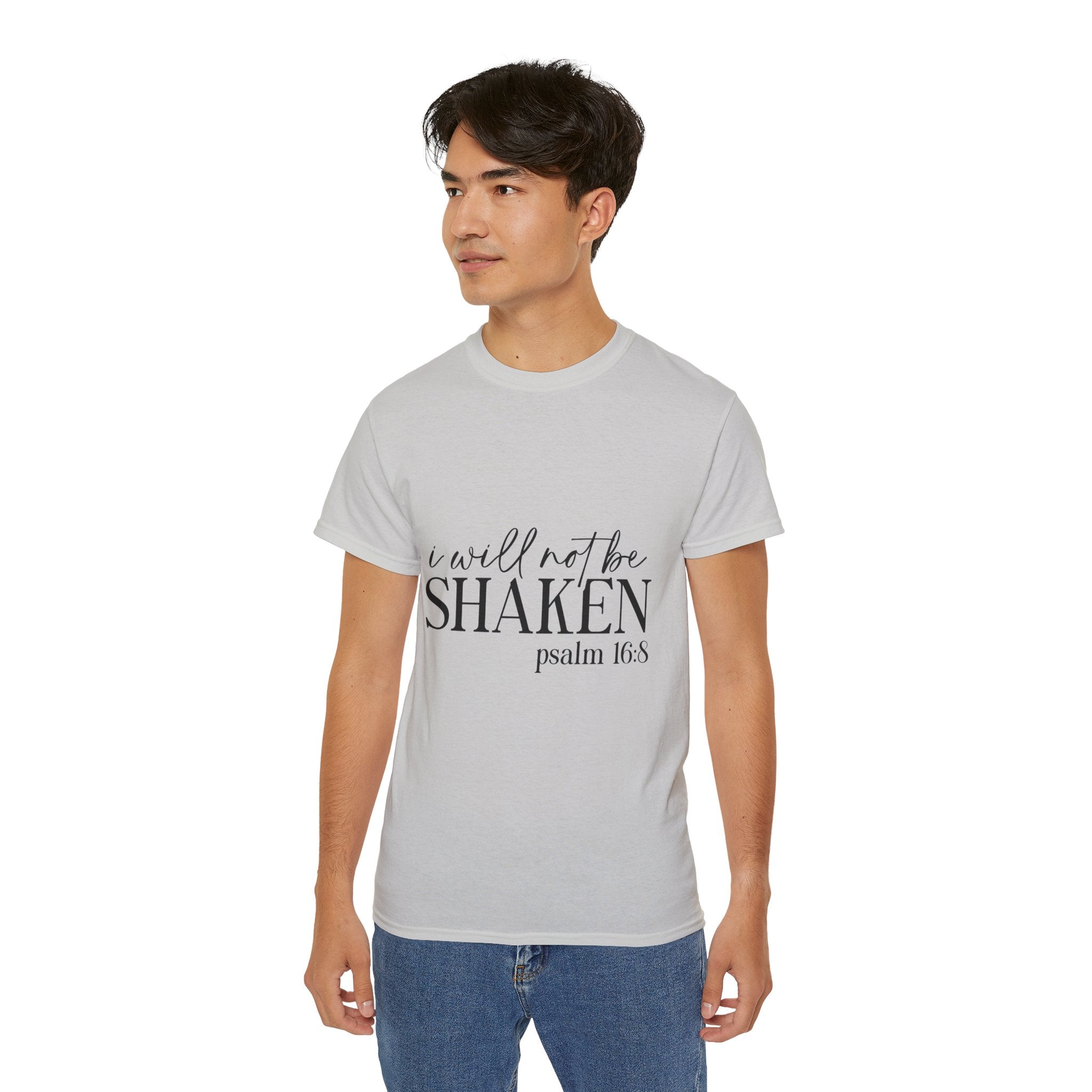 Unisex I will not be shaken Tee - Inspirational Casual Wear, Christian T-Shirt, Motivational Gift, Faith-Based Apparel, Everyday Comfort