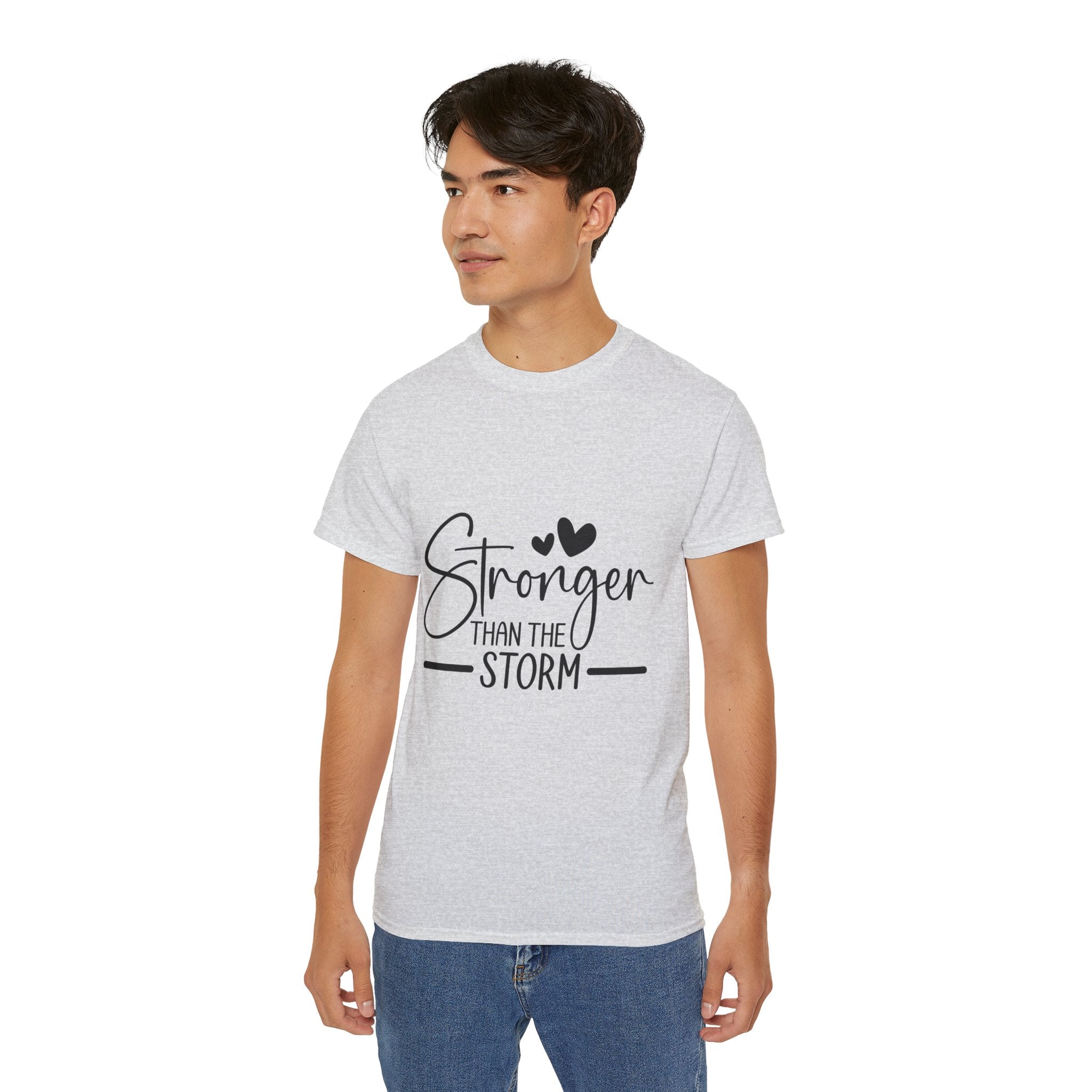 Unisex Stronger than the storm Tee - Inspirational Casual Wear, Christian T-Shirt, Motivational Gift, Faith-Based Apparel, Everyday Comfort