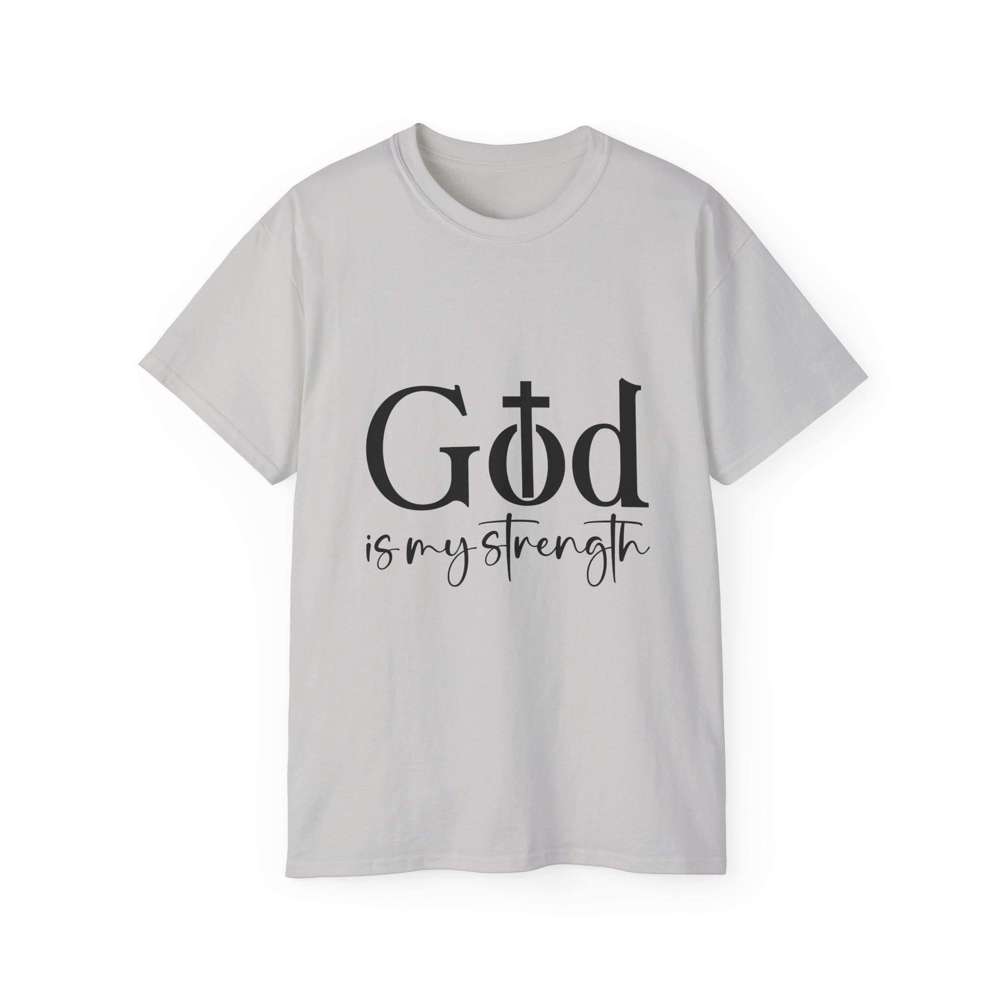 Unisex God is My Strength Tee - Inspirational Casual Wear, Christian T-Shirt, Motivational Gift, Faith-Based Apparel, Everyday Comfort