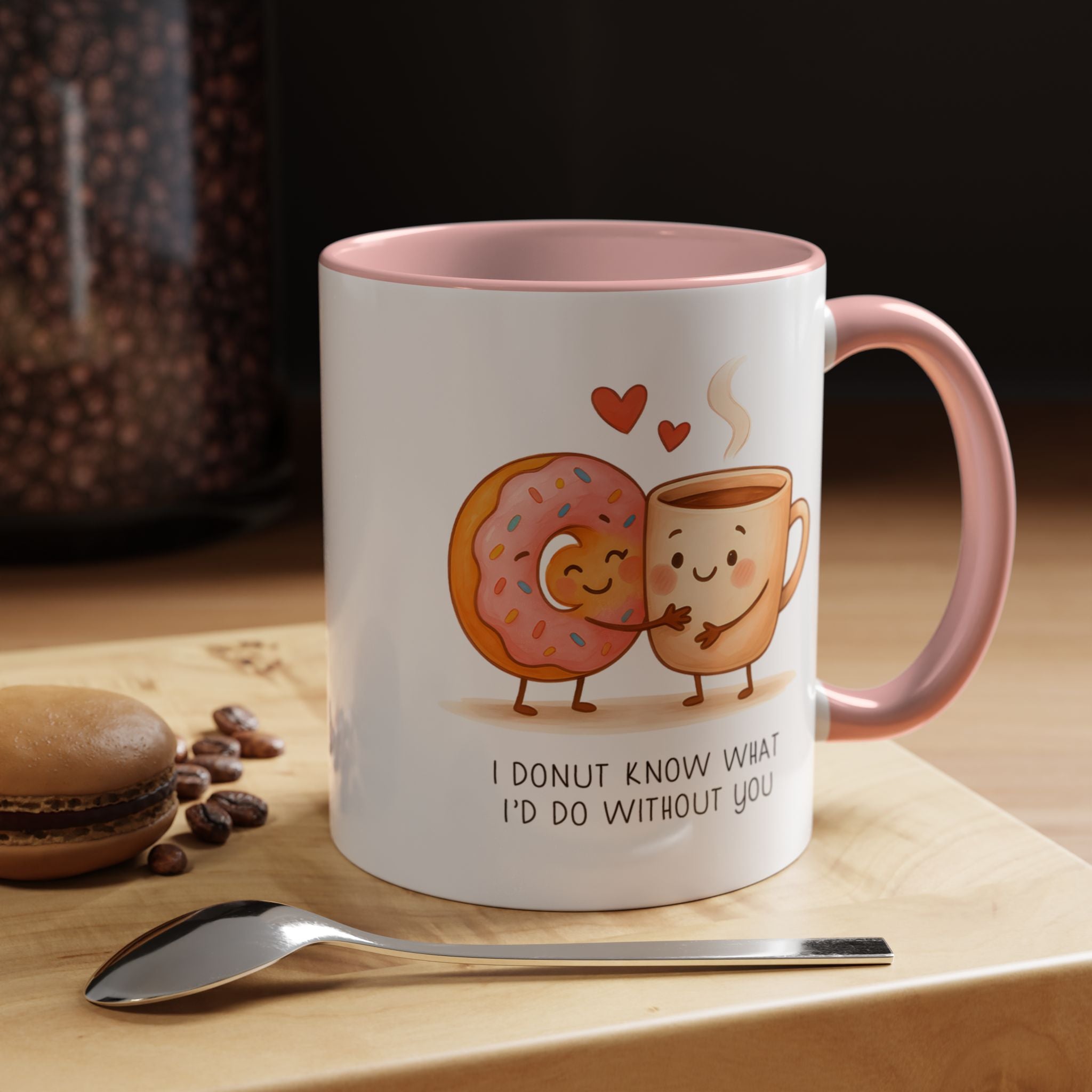 Cute Donut and Coffee Love Ceramic Mug | Gallory Hive