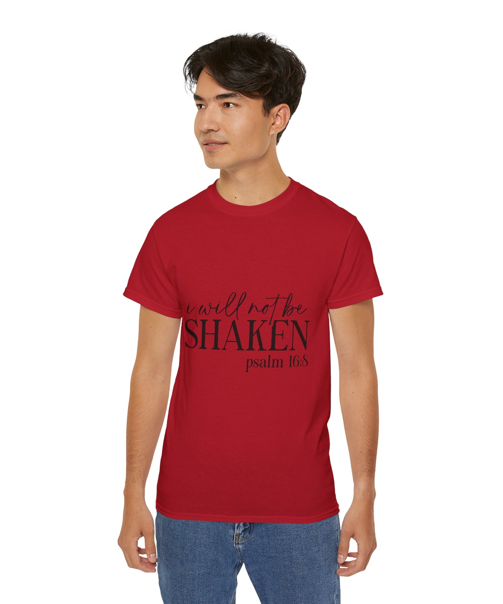 Unisex I will not be shaken Tee - Inspirational Casual Wear, Christian T-Shirt, Motivational Gift, Faith-Based Apparel, Everyday Comfort - Gallory Hive