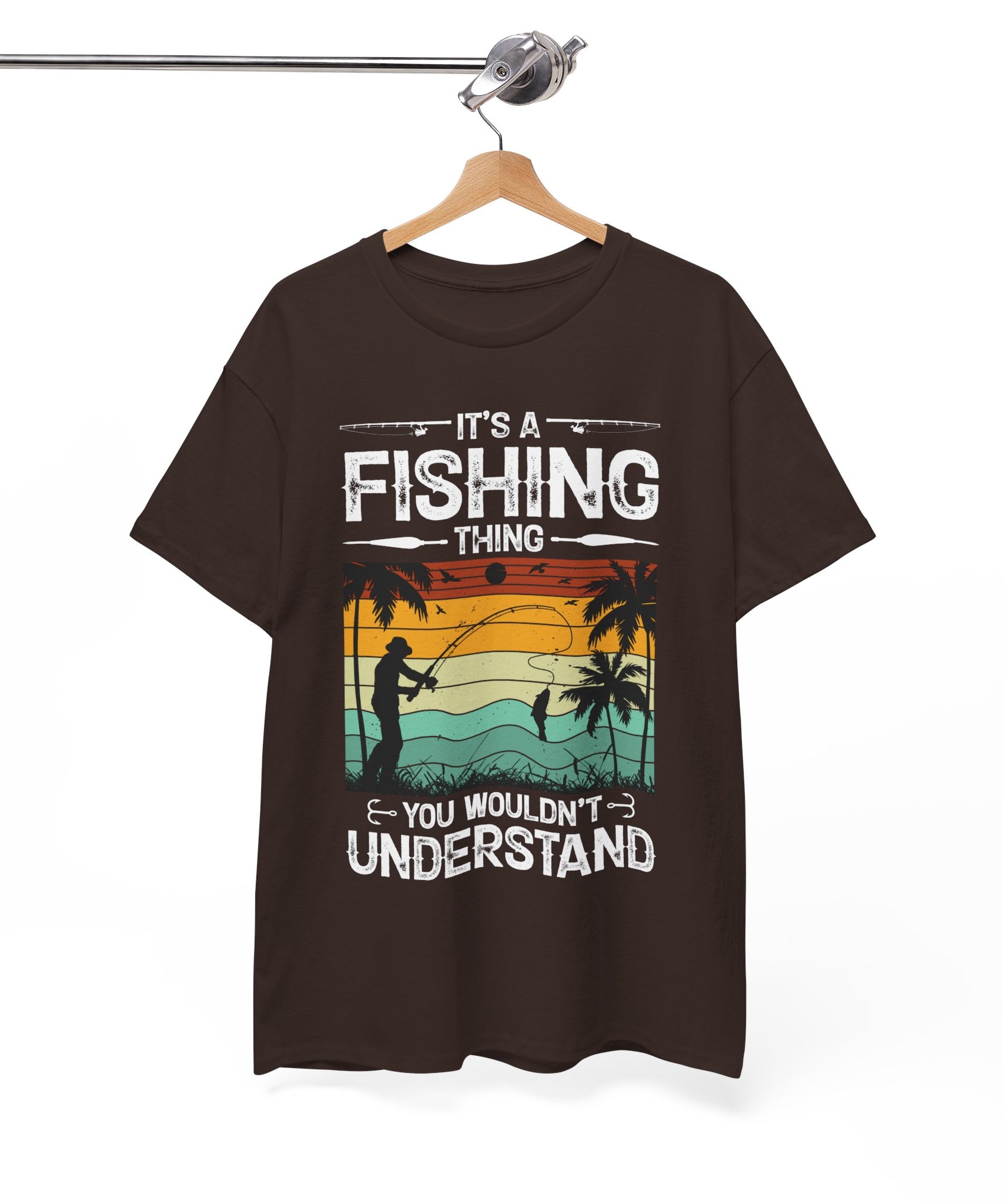 Funny Fishing Shirt – Vintage Sunset Design | Gallory Hive