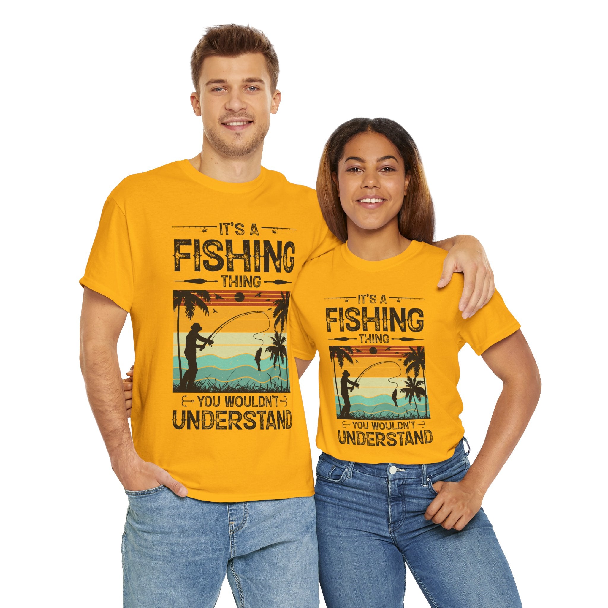 Funny Fishing Shirt – Vintage Sunset Design