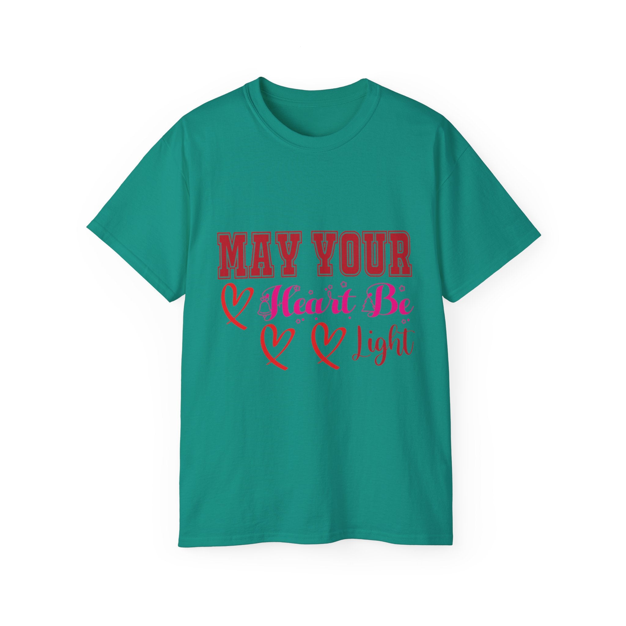 May Your Heart Be Light Christmas T-Shirt | Gallory Hive