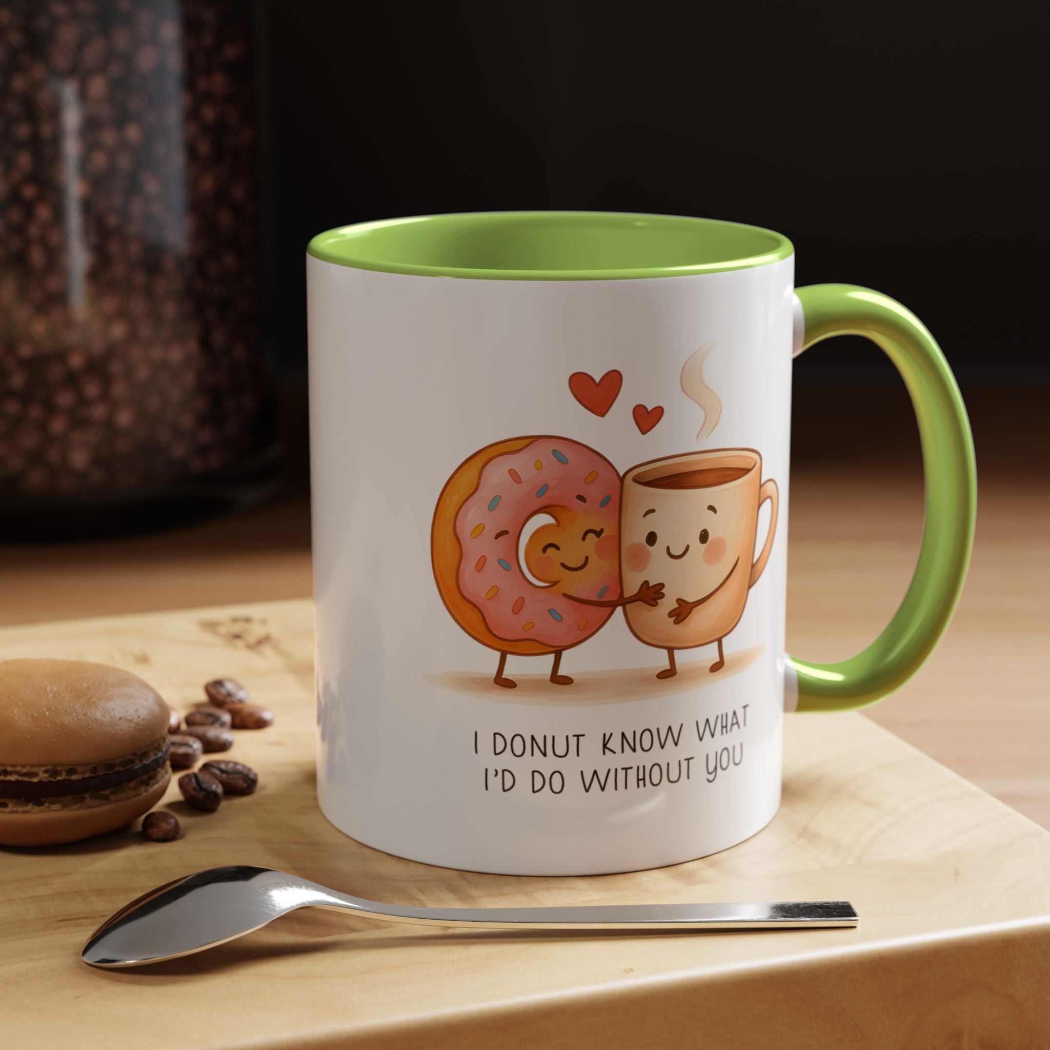 Cute Donut and Coffee Love Ceramic Mug | Gallory Hive