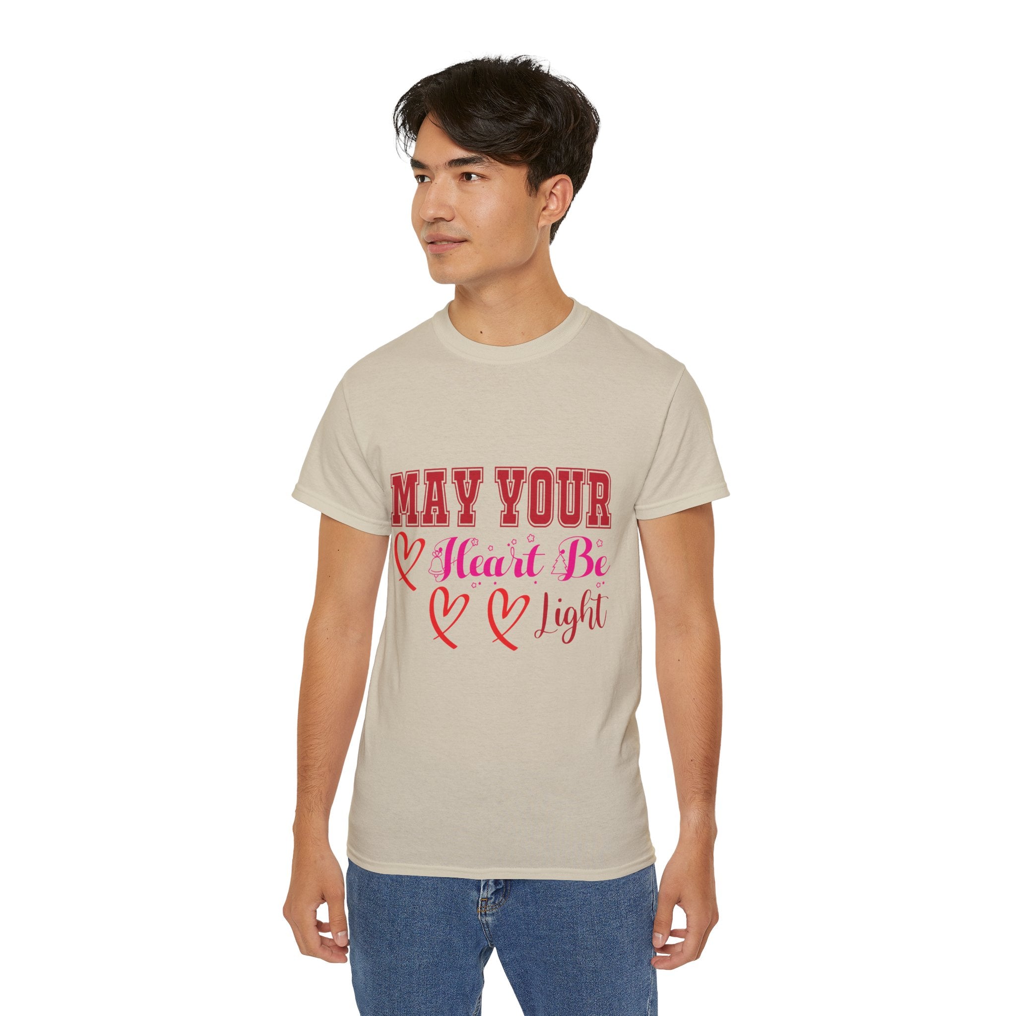May Your Heart Be Light Christmas T-Shirt | Gallory Hive