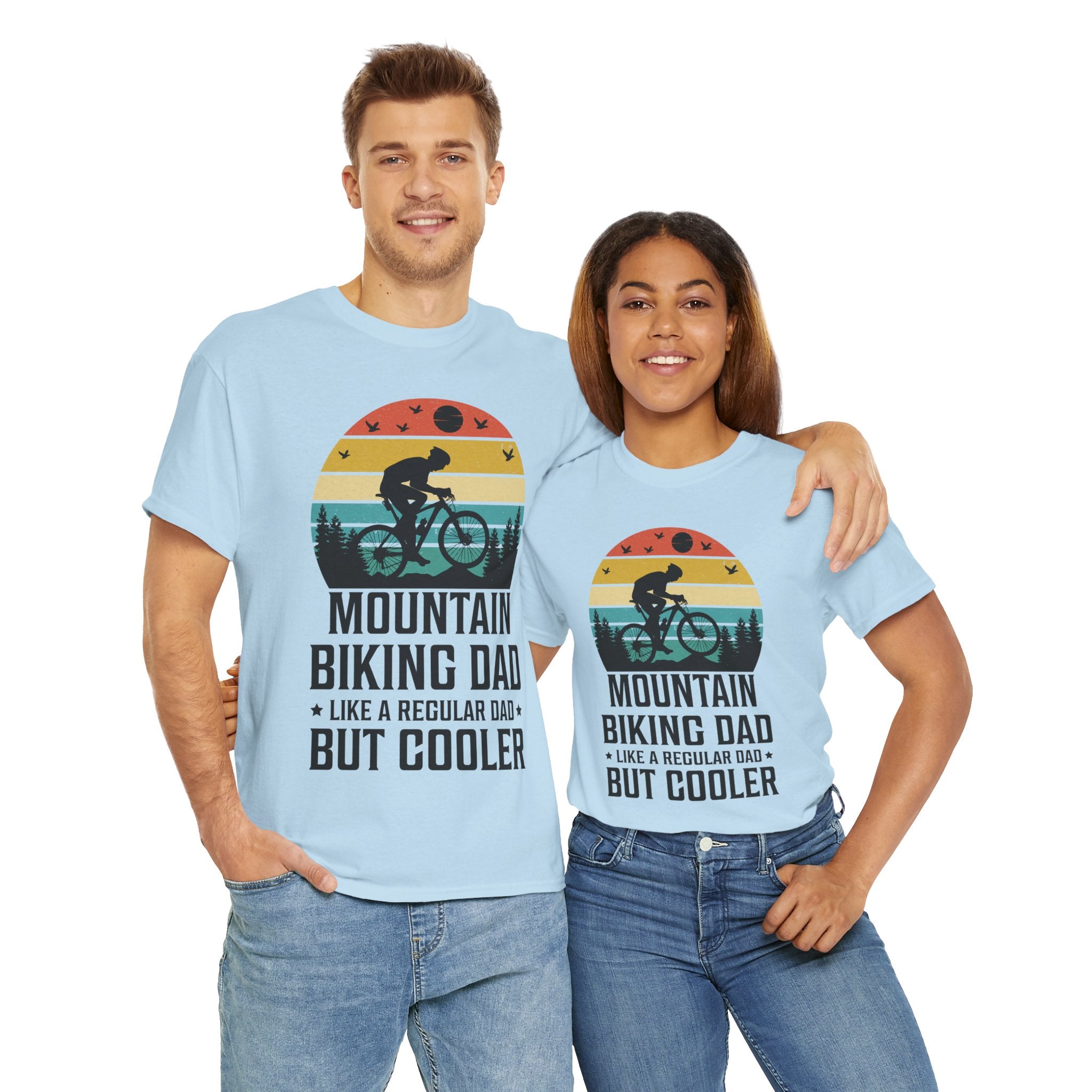 Retro Mountain Biking Dad Tee - Unique Gift Idea