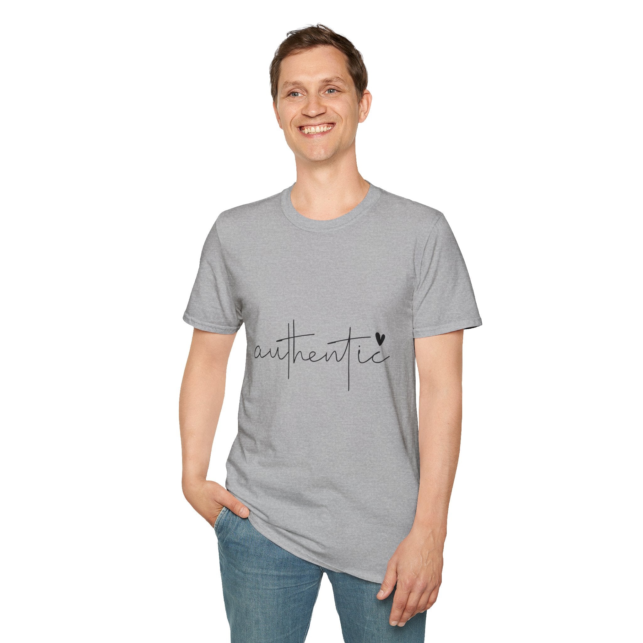 Unisex T-Shirt – "Authentic" Quote Tee - Positive Affirmation Shirt for Friends, Inspirational Tee