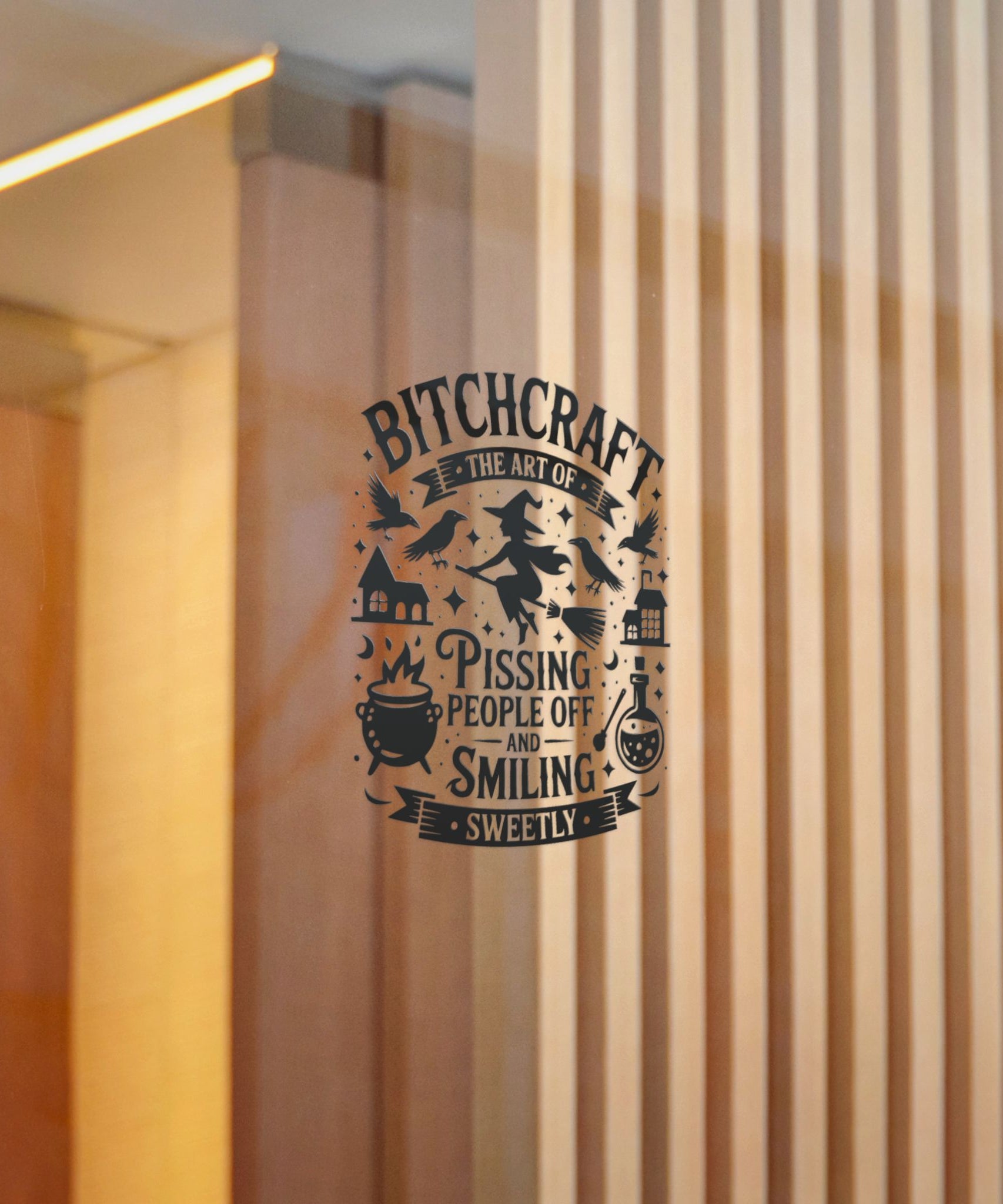 Die-Cut Stickers, Witchy Bitchcraft Decor - Halloween Gifts