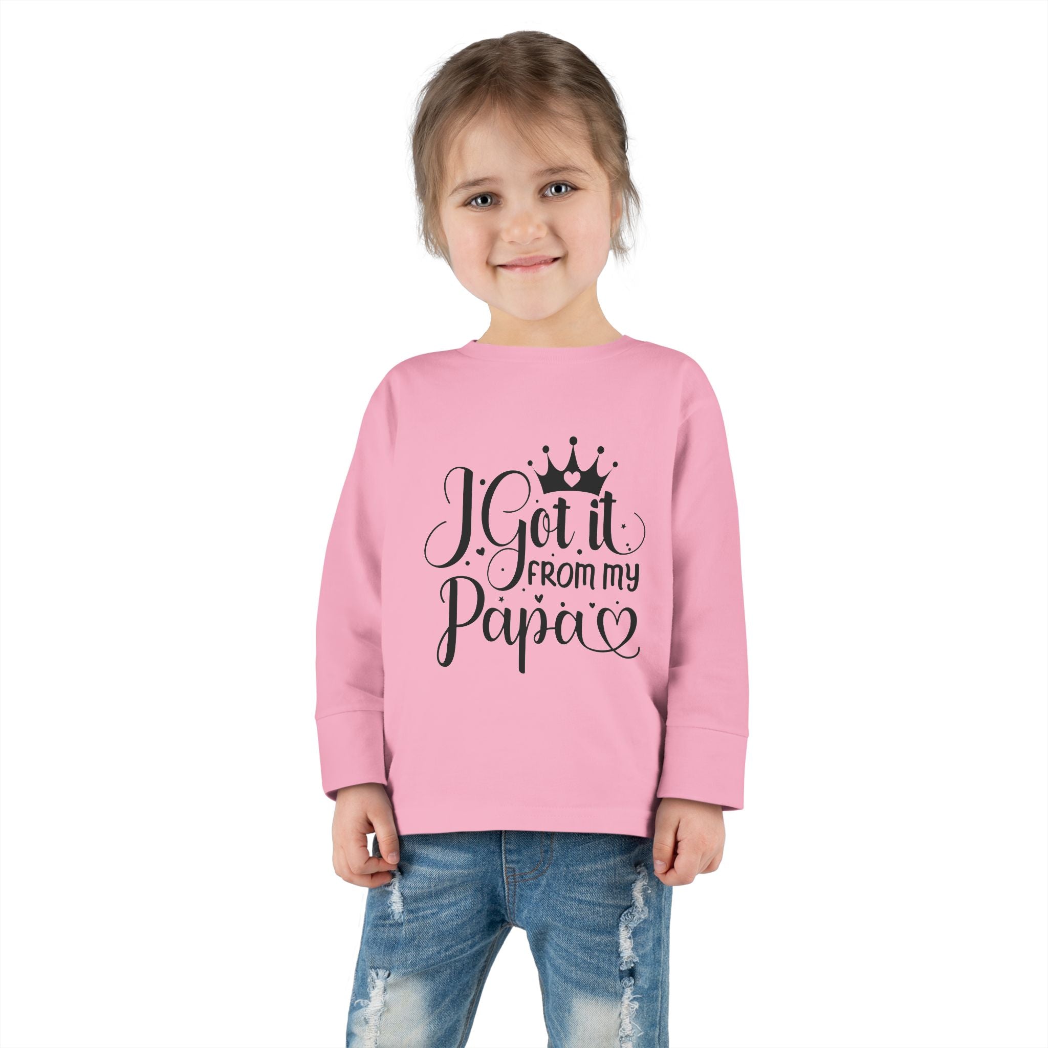 Toddler Long Sleeve Tee - Cute Gift for Dads, Family Celebrations, Birthday Party