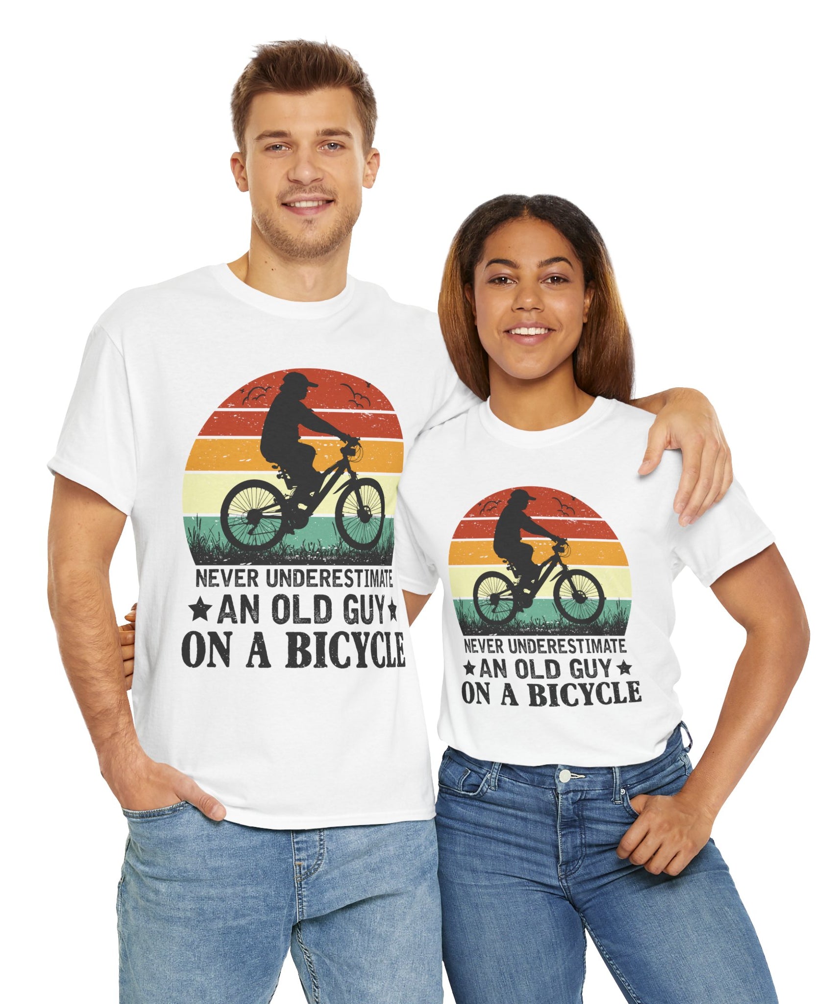 Retro Old Guy On Bicycle Shirt