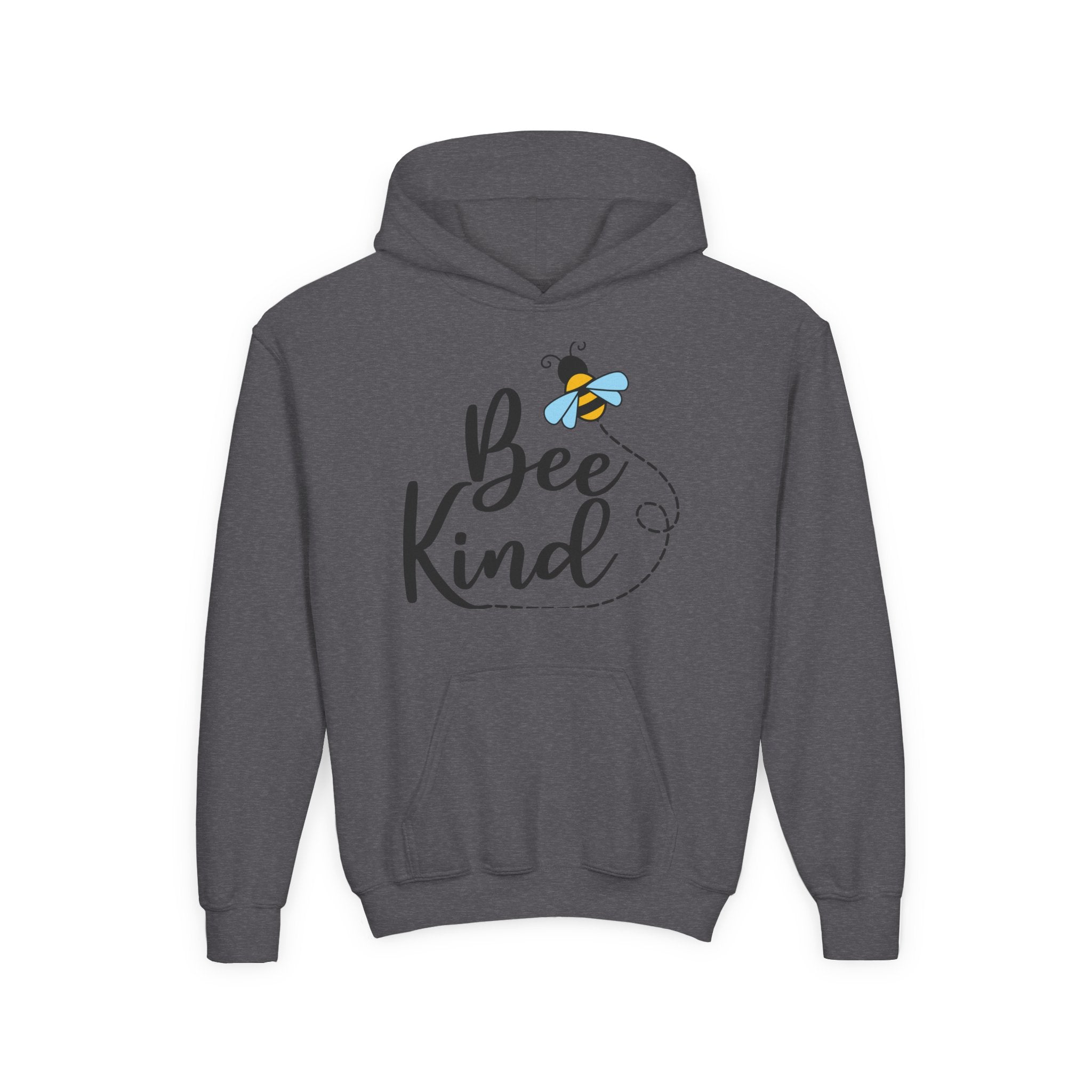 Bee Kind Youth Hooded Sweatshirt - Inspirational Nature Lover Apparel