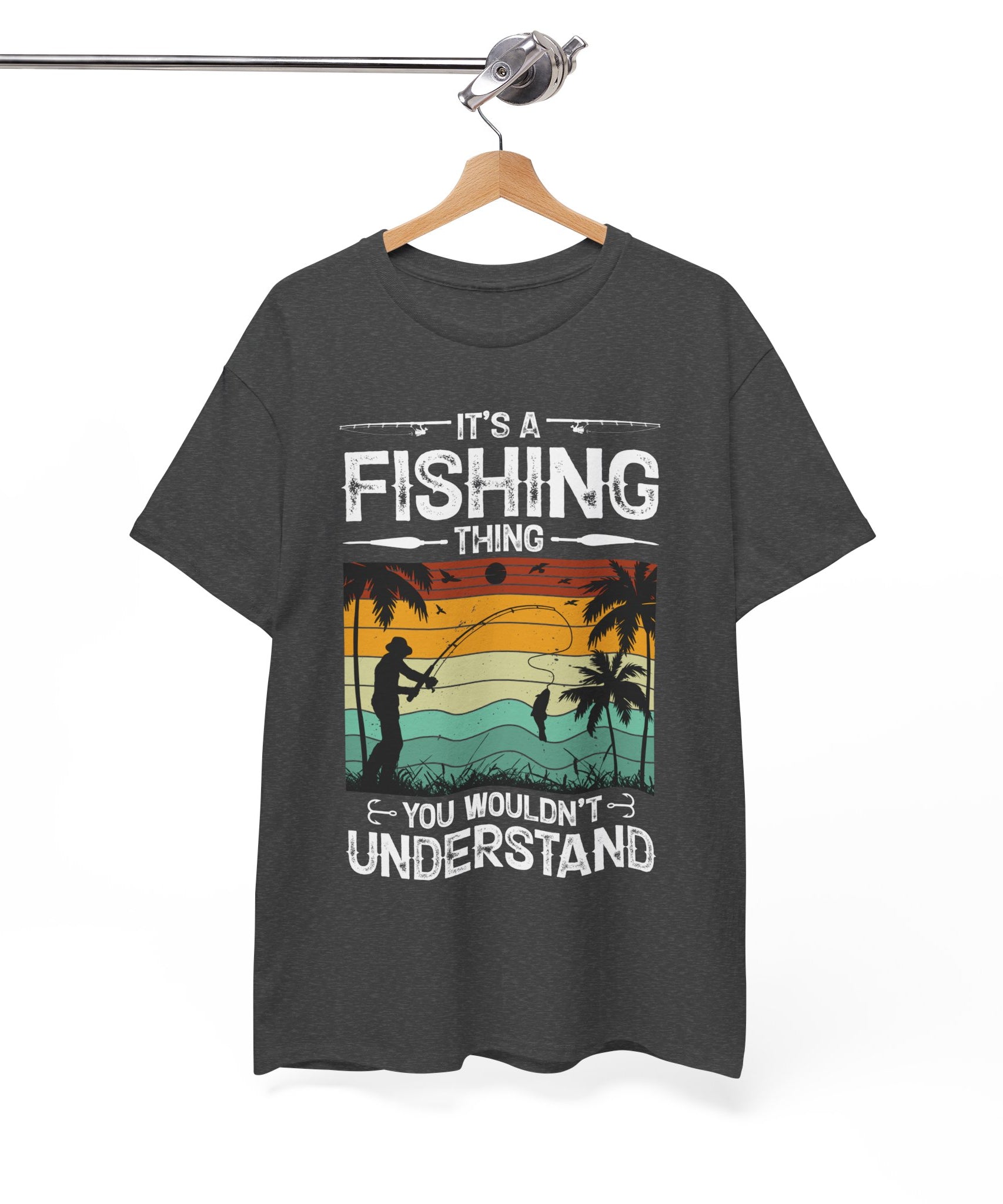 Funny Fishing Shirt – Vintage Sunset Design