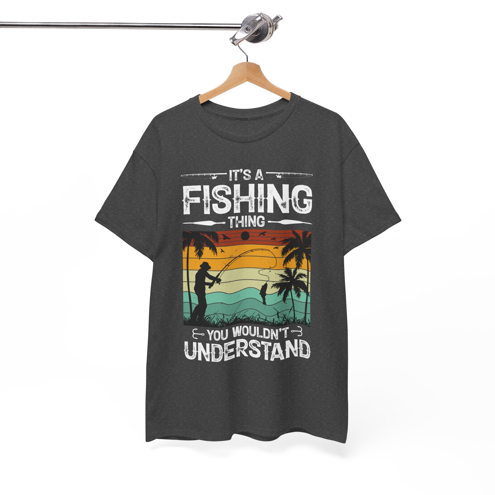 Funny Fishing Shirt – Vintage Sunset Design