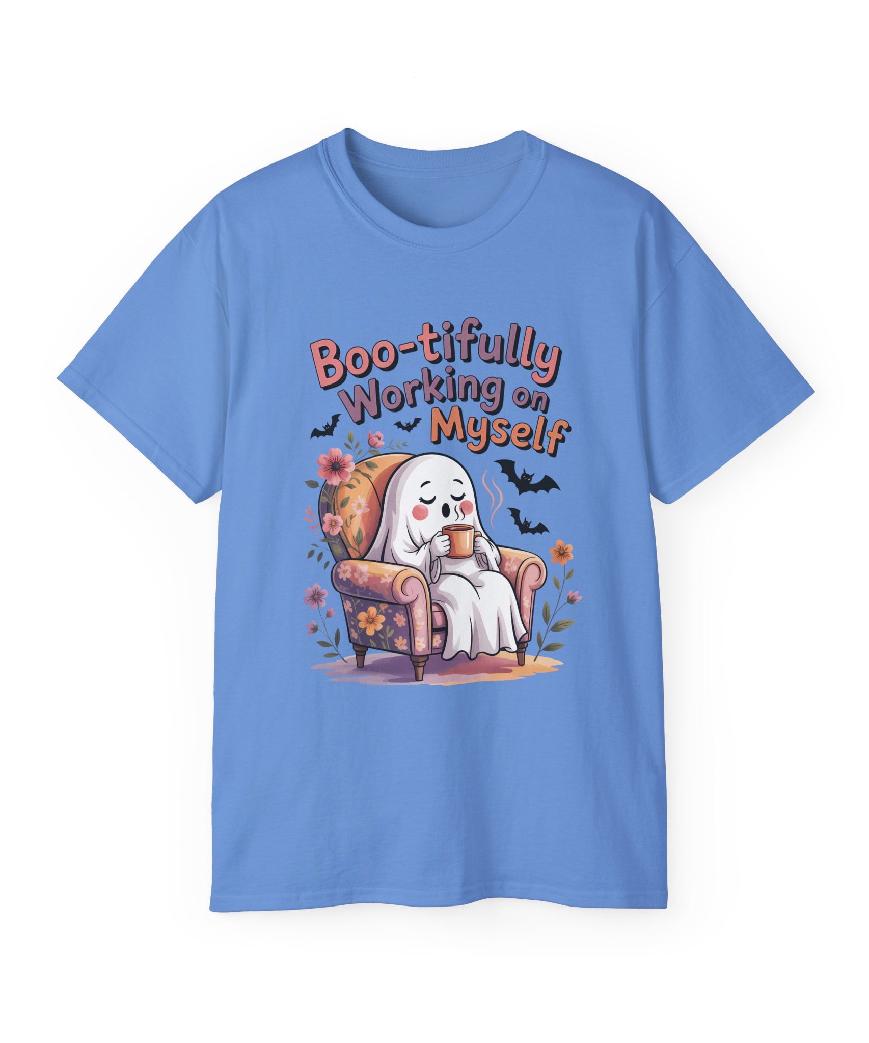 Cute Ghost Working on Myself Tee | Gallory Hive