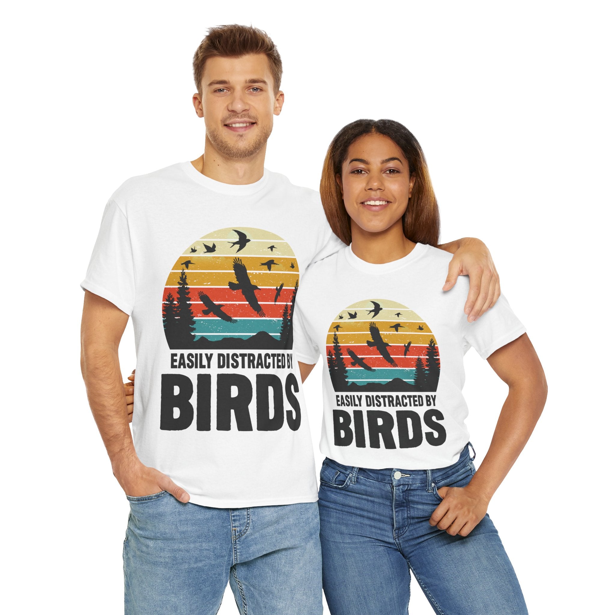 Retro Birds Lover Tee - Distracted Design