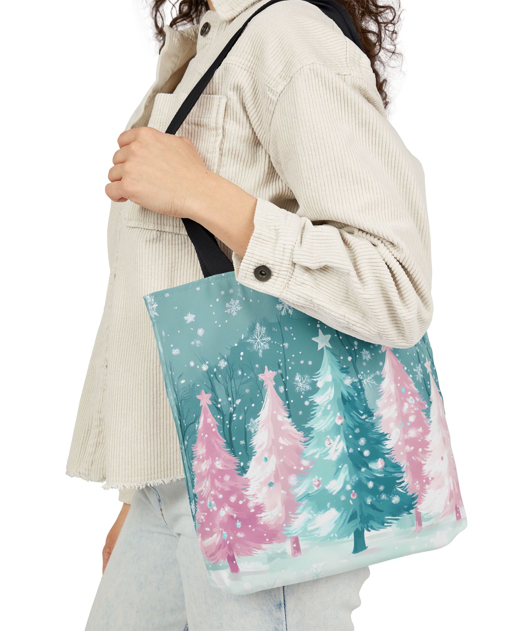 Winter Palm Trees Canvas Polyester Tote Bag | Gallory Hive