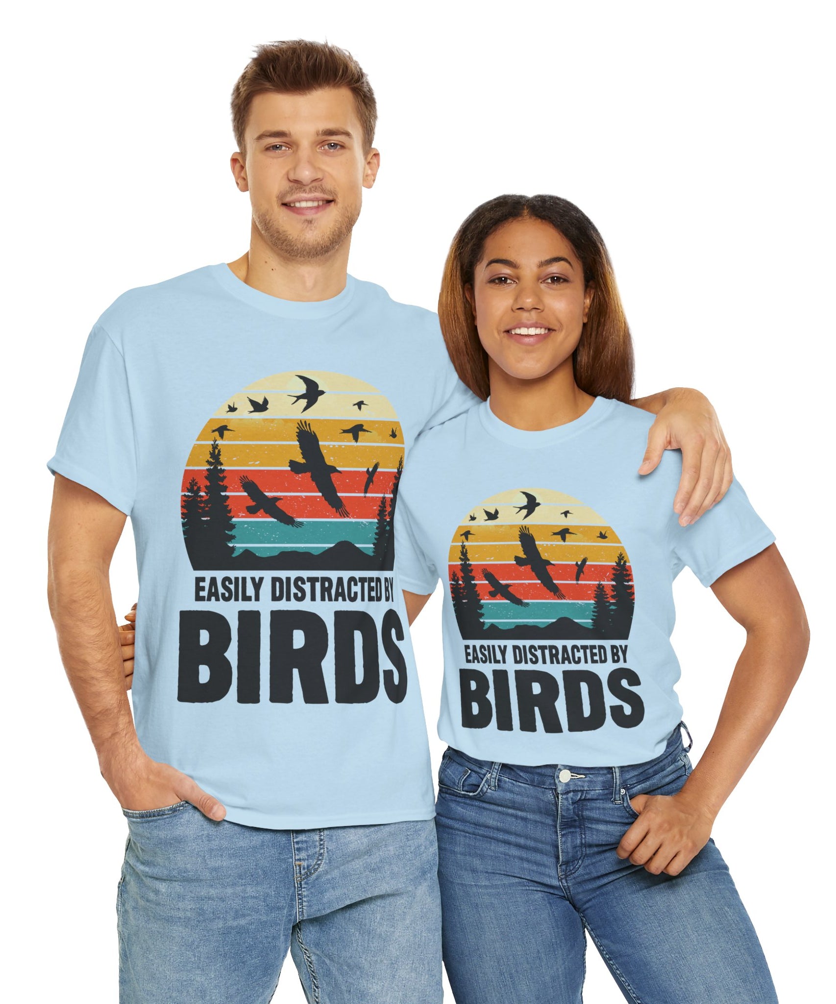 Retro Birds Lover Tee - Distracted Design