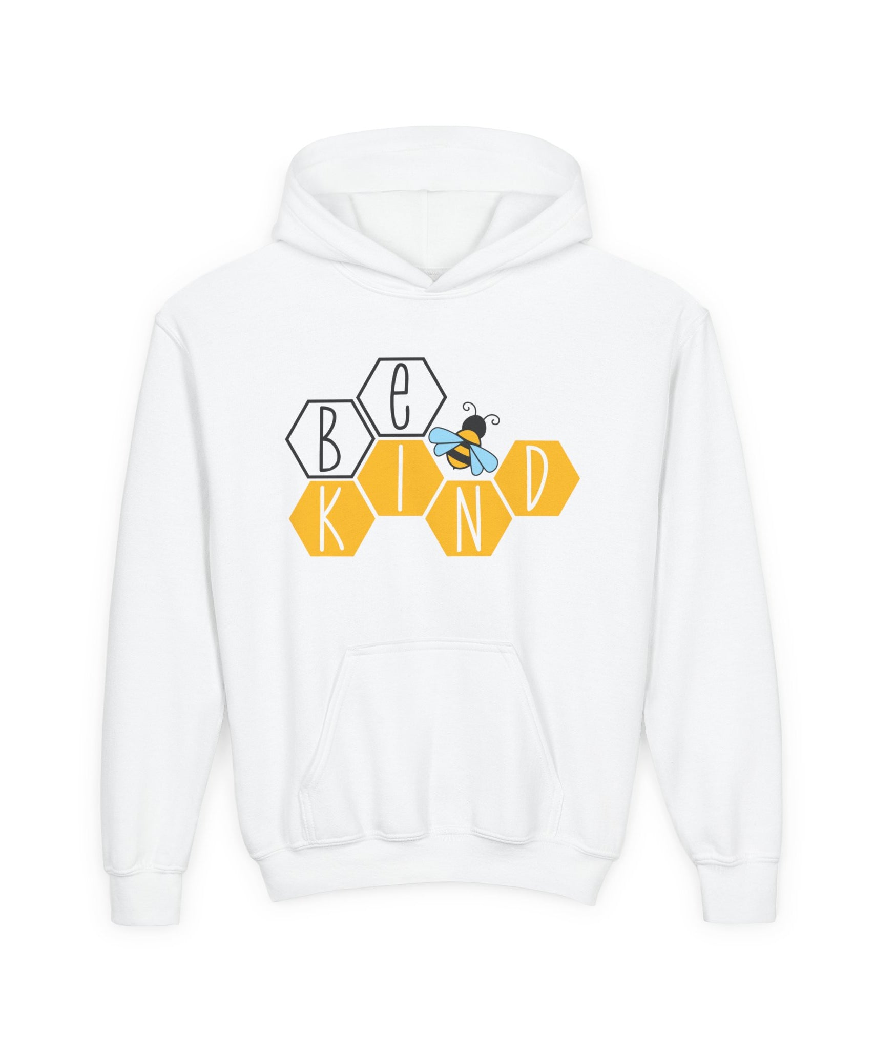 Unisex Kids Hoodie – Bee Kind & Cozy