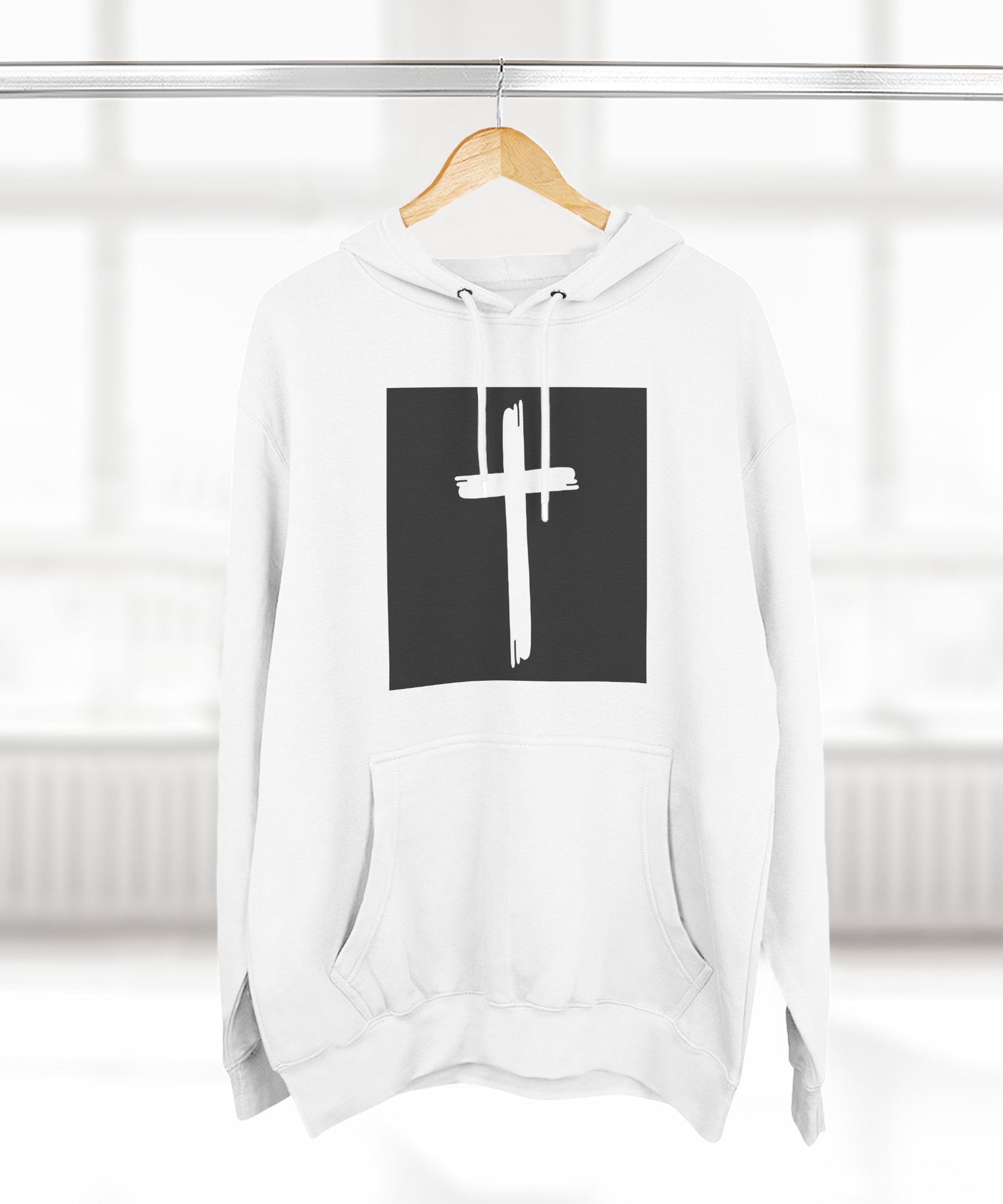 Faith-Inspired Fleece Hoodie, Comfortable Hoodie, Spiritual Gift, Cross Design, Inspirational Fashion, Cozy & Stylish - Gallory Hive