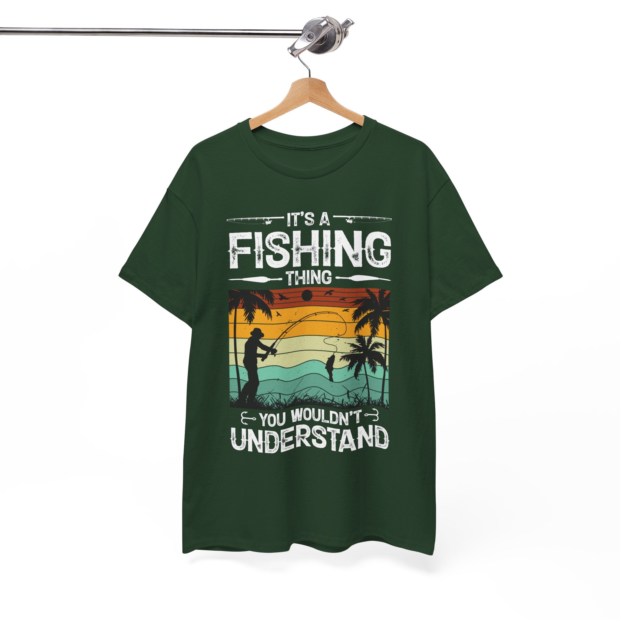 Funny Fishing Shirt – Vintage Sunset Design