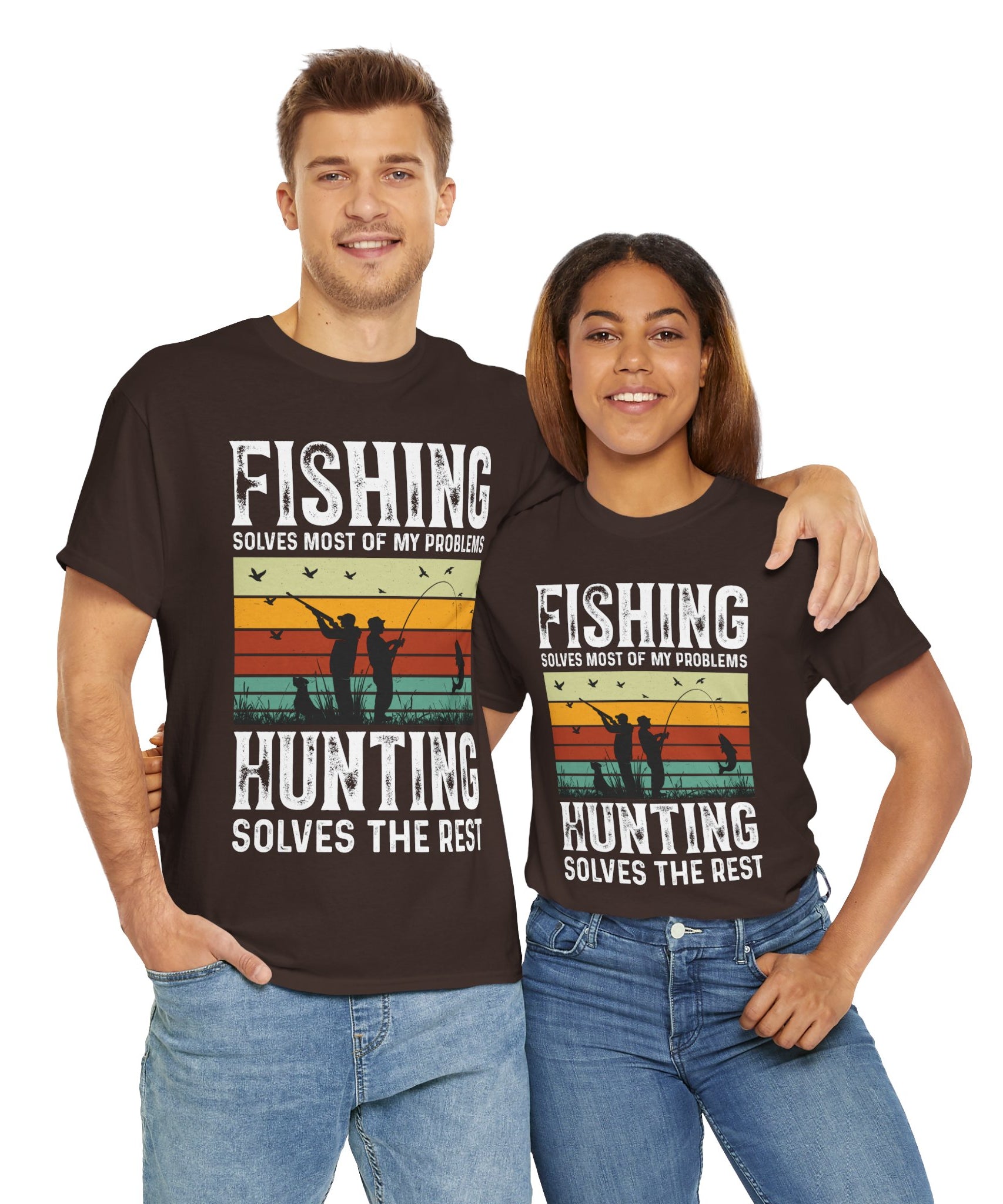 Funny Hunt and Fish Shirt for Men
